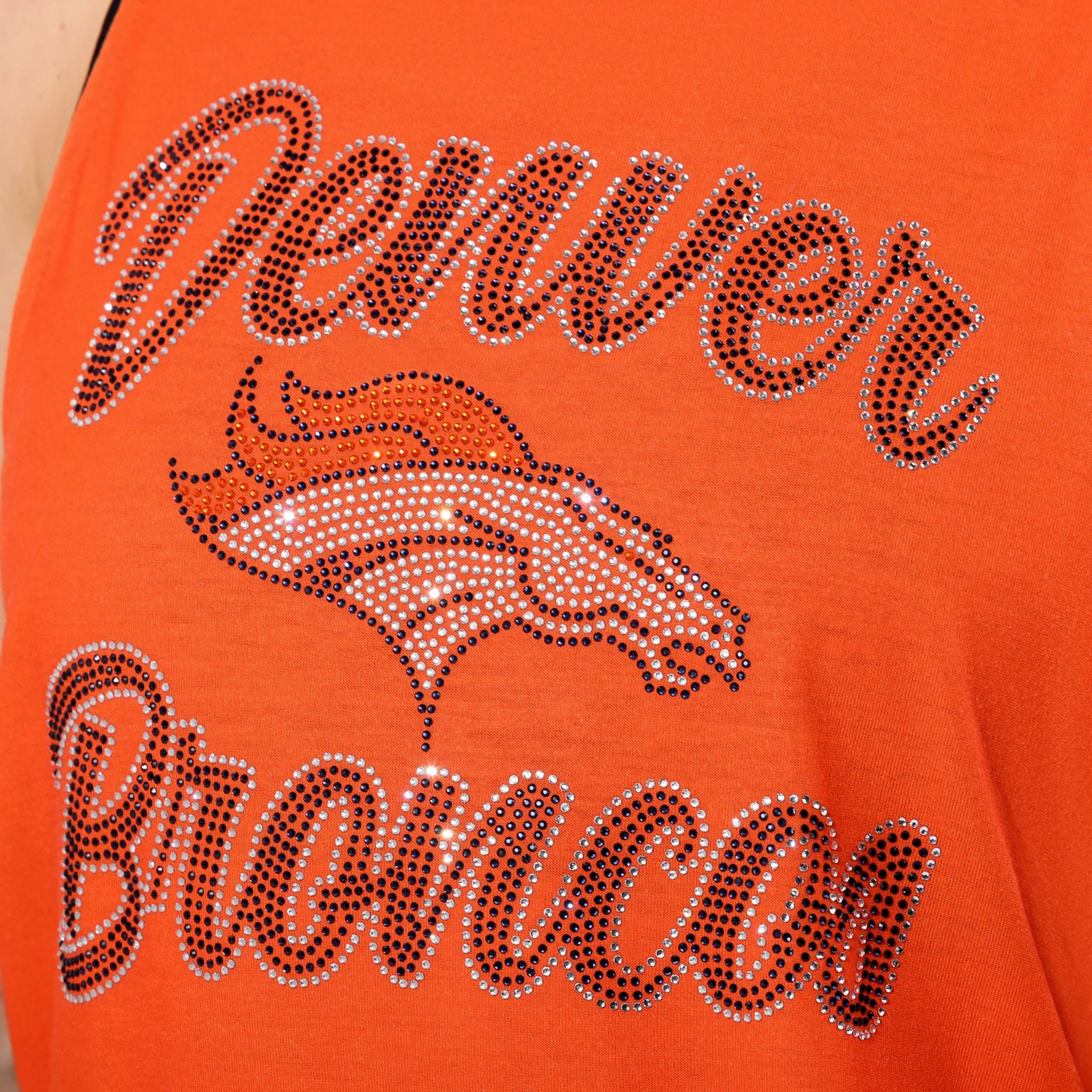 Denver Broncos Rhinestone Tie-Breaker Sleeveless Top - Image 2