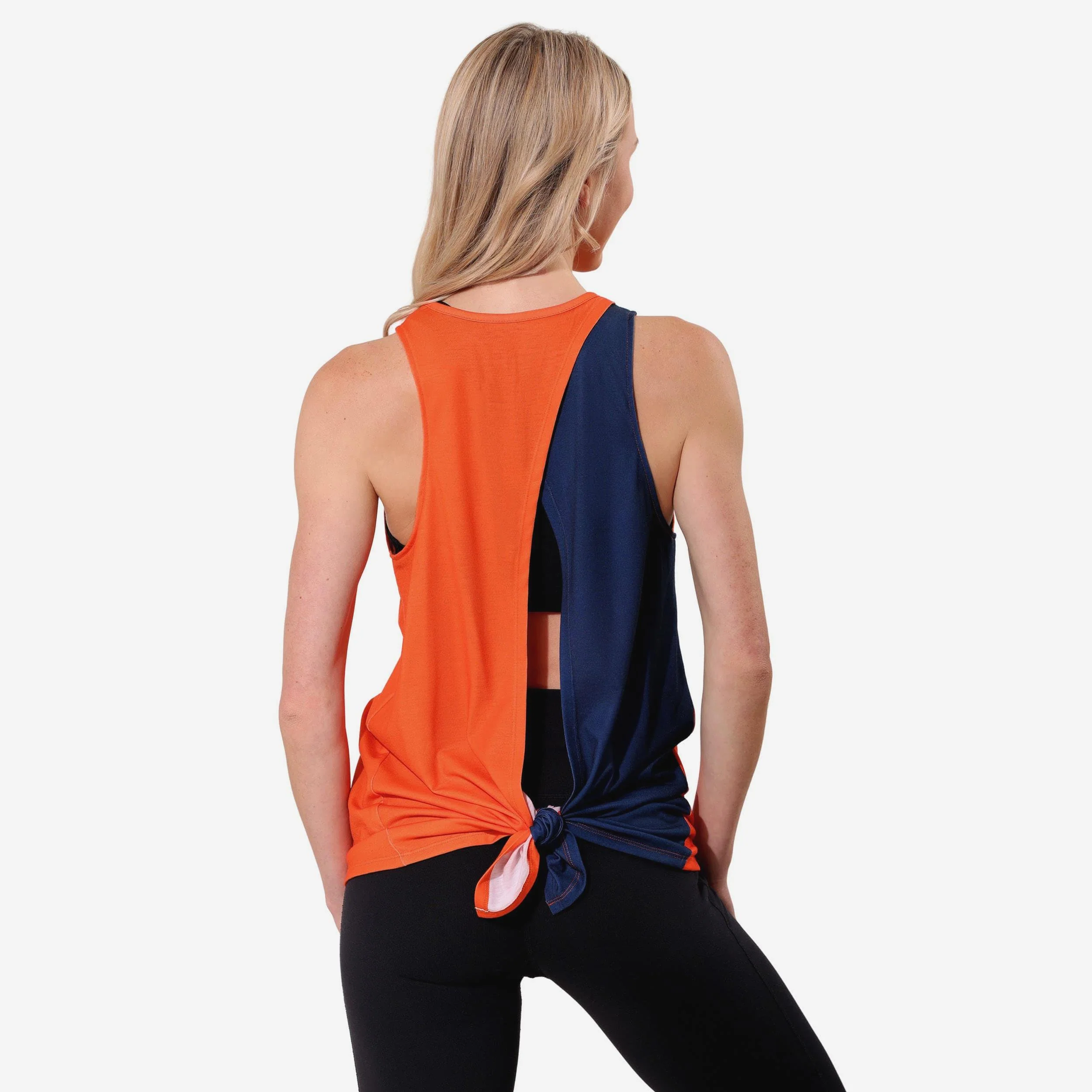 Denver Broncos Rhinestone Tie-Breaker Sleeveless Top - Image 3