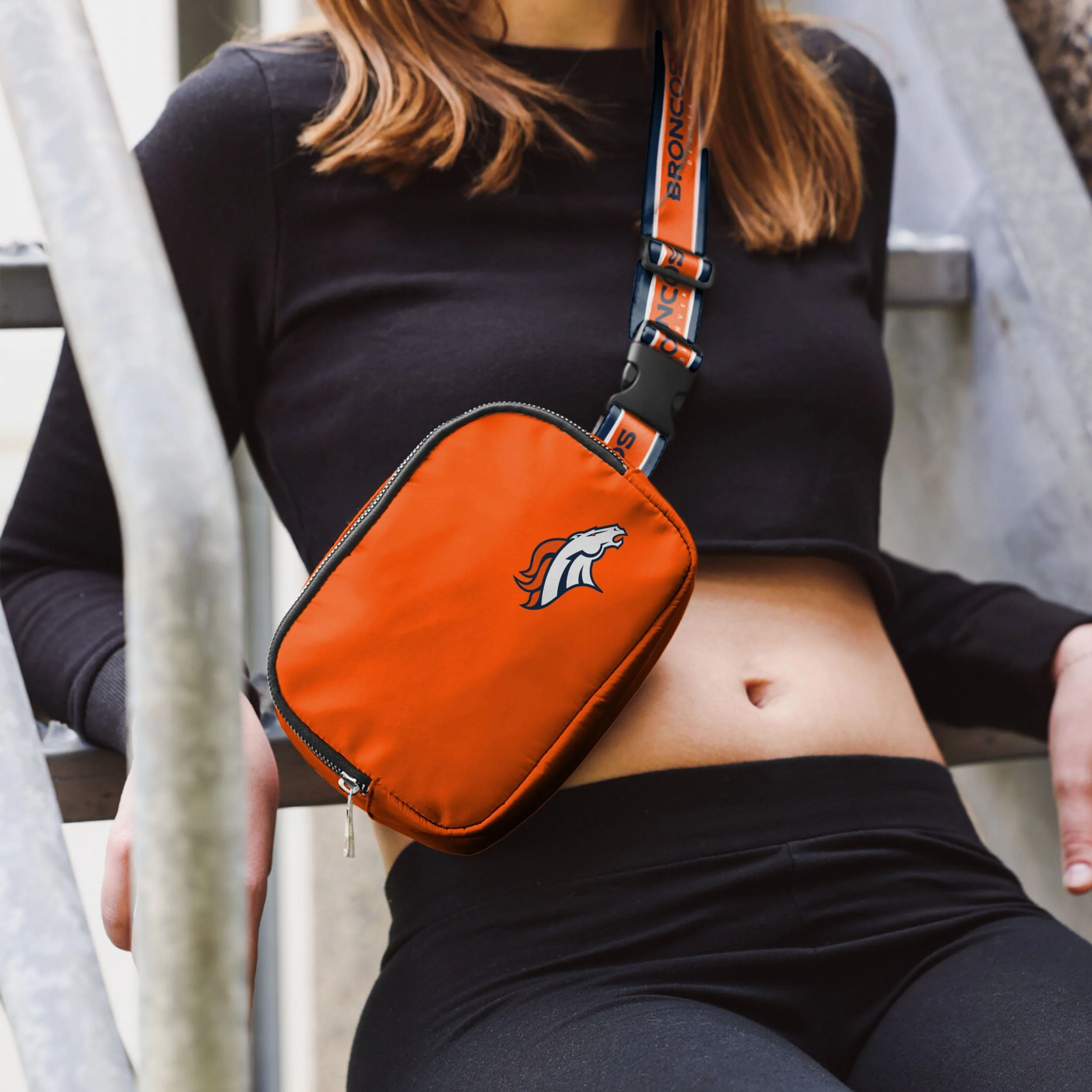 Denver Broncos Team Wordmark Crossbody Belt Bag - Image 3
