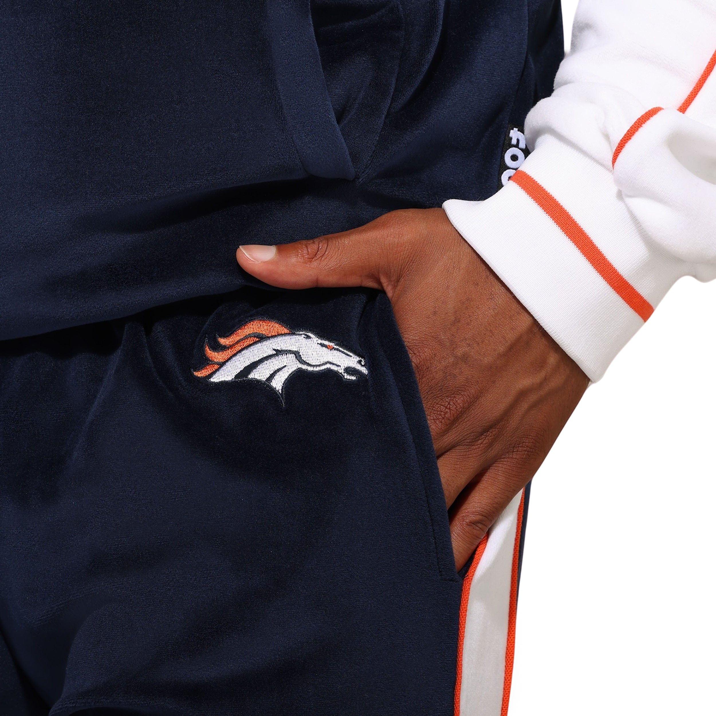 Denver Broncos Two Tone Velour Pants - Image 3