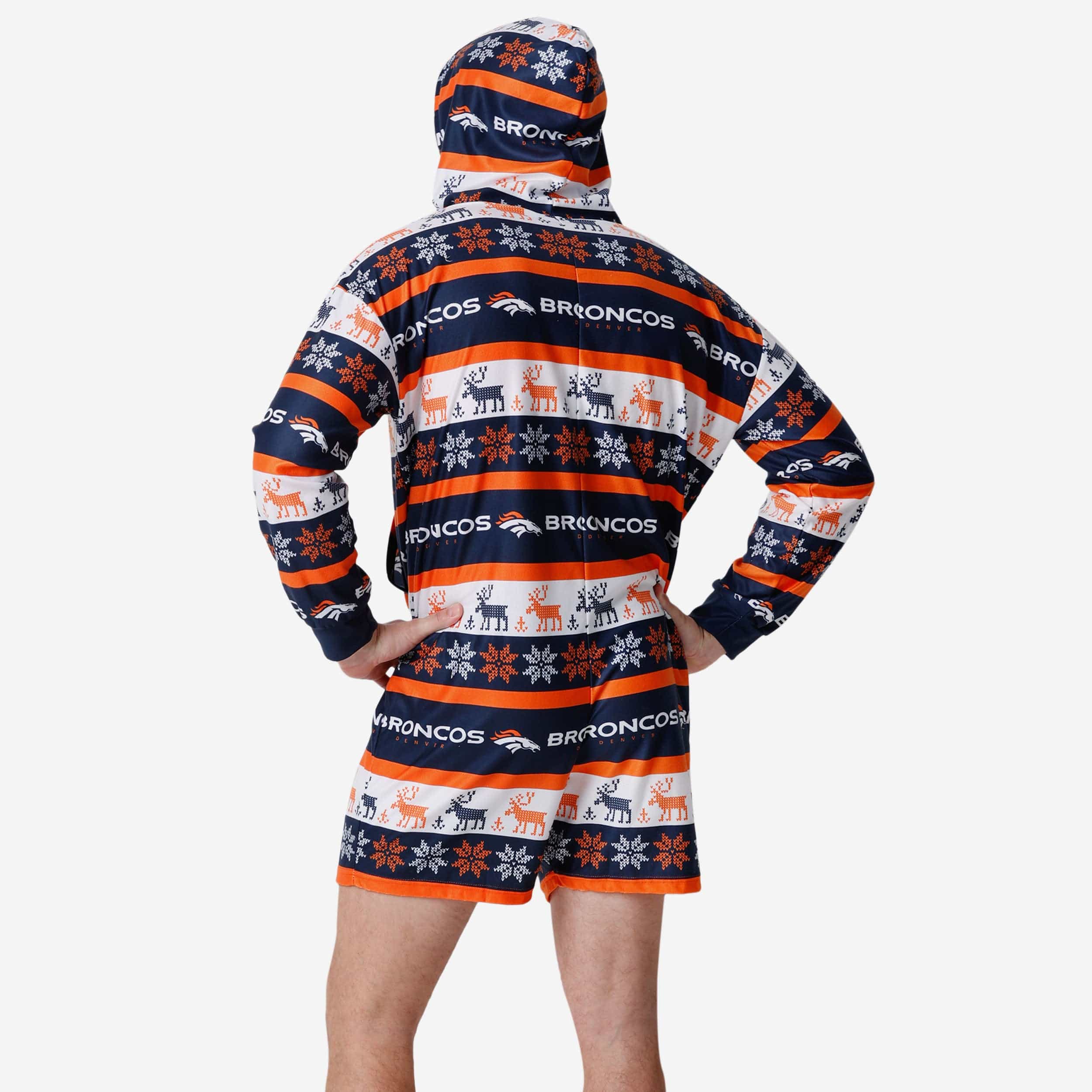 Denver Broncos Ugly Short One Piece Pajamas - Image 2