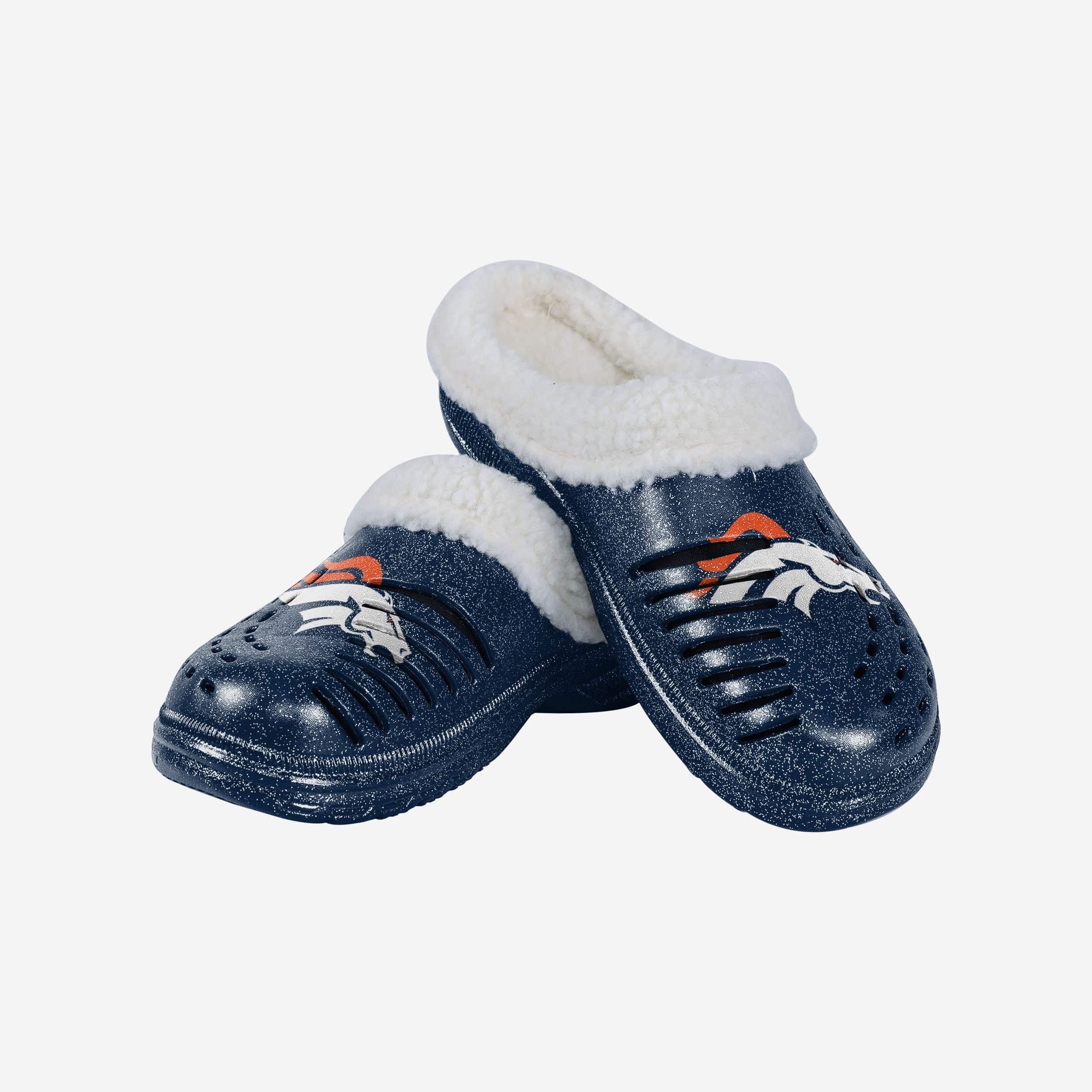 Denver Broncos Womens Sherpa Lined Glitter Clog - Image 3