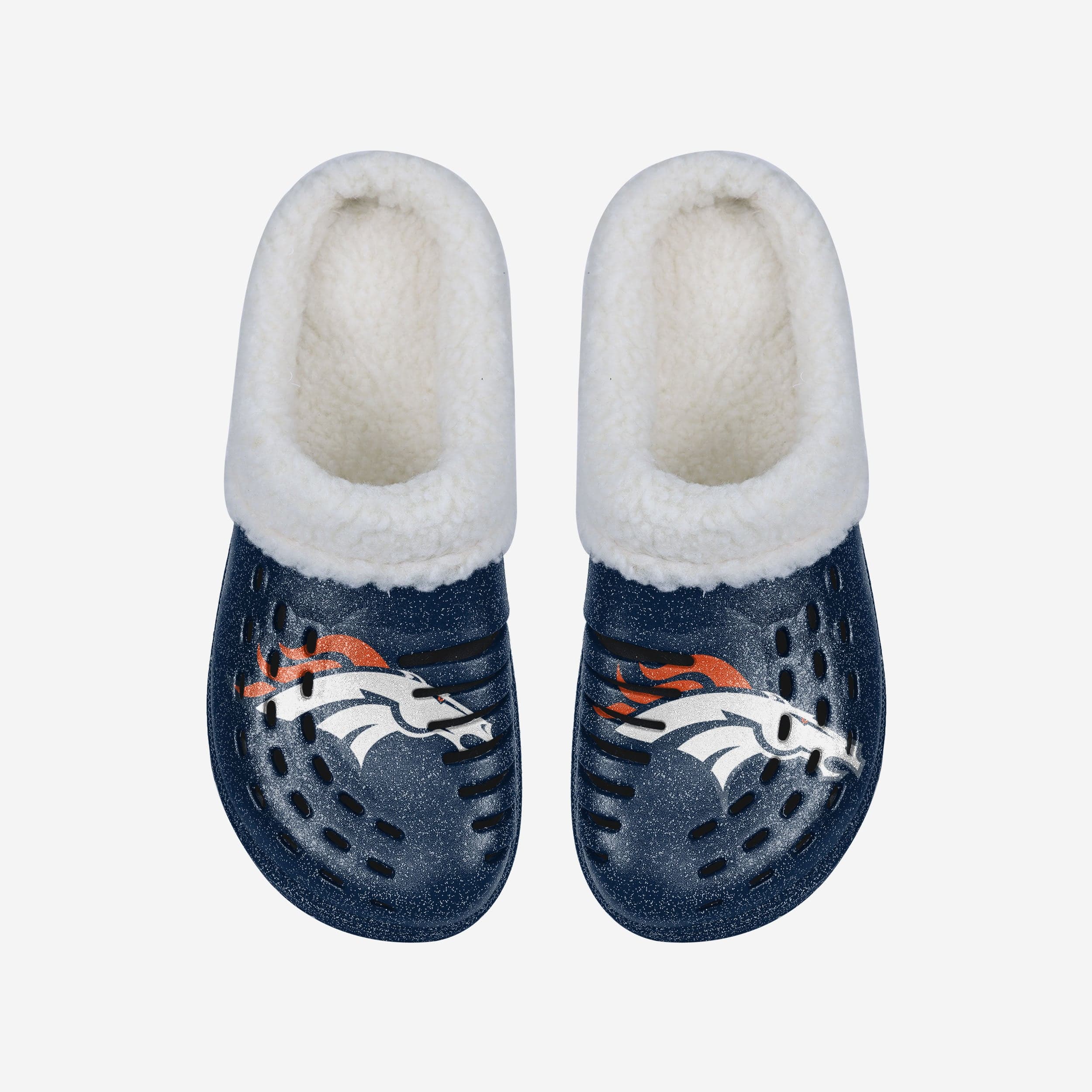 Denver Broncos Womens Sherpa Lined Glitter Clog - Image 4