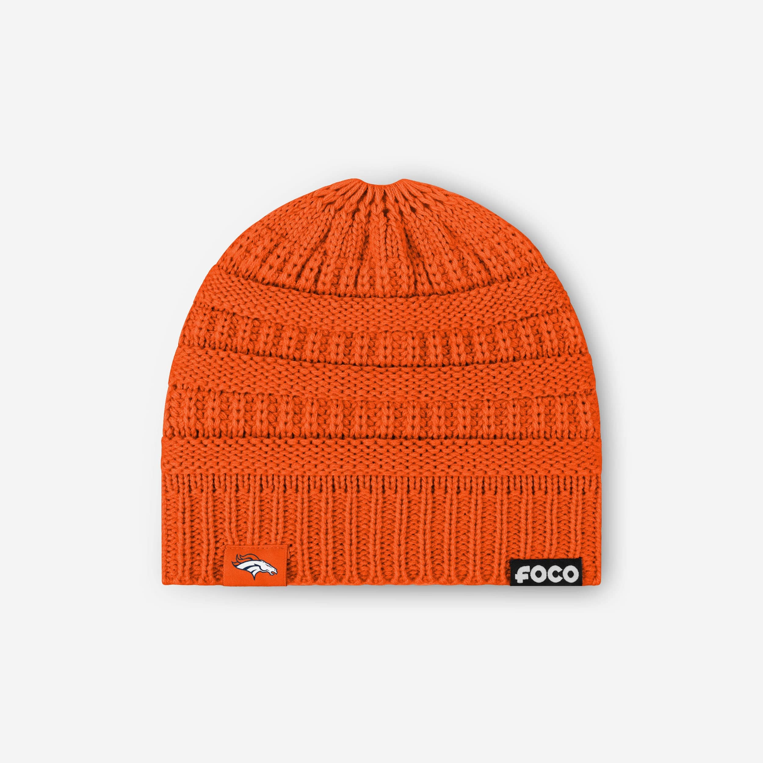 Denver Broncos Womens Solid Ponytail Beanie