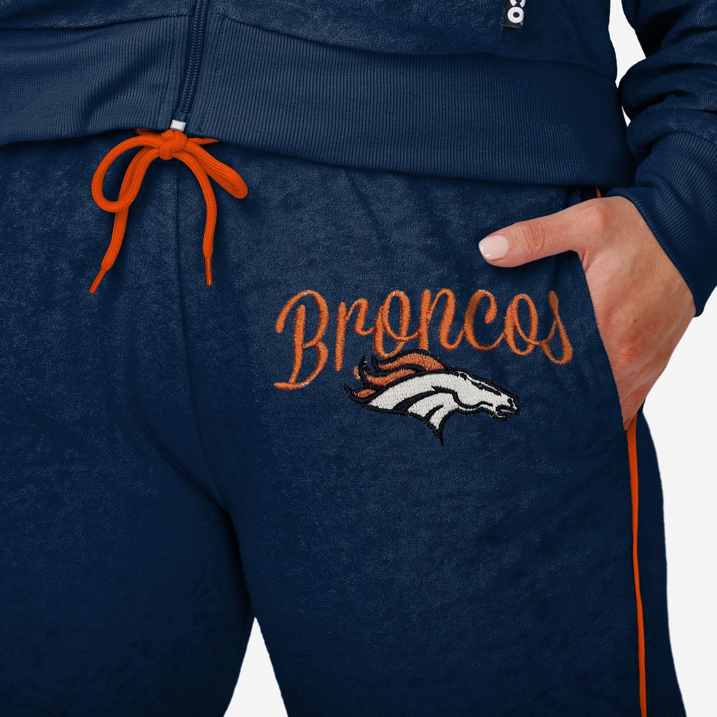 Denver Broncos Womens Terry Knit Joggers - Image 3