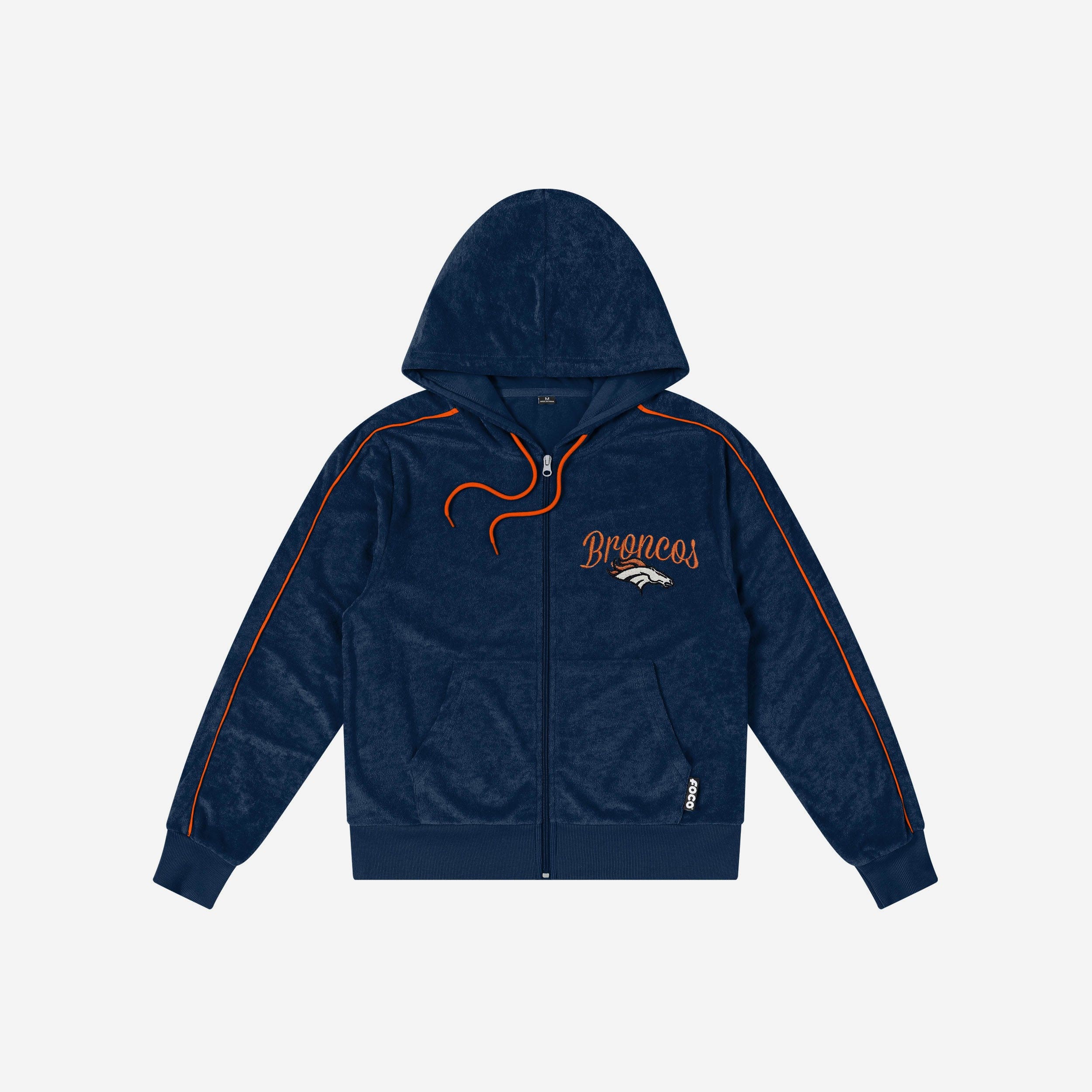 Denver Broncos Womens Terry Knit Zip Up Top - Image 5