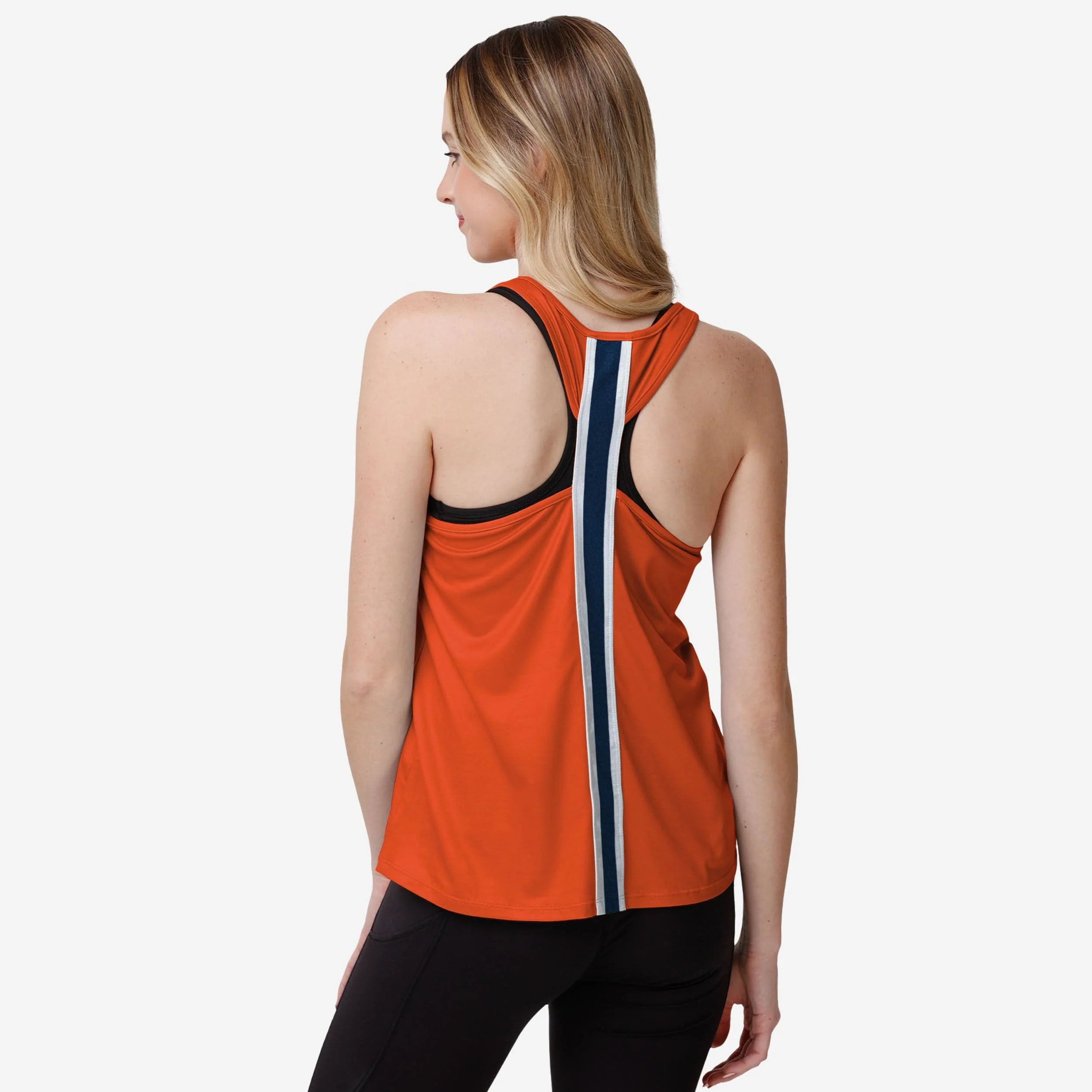 Denver Broncos Womens Wordmark Team Stripe Sleeveless Top - Image 2