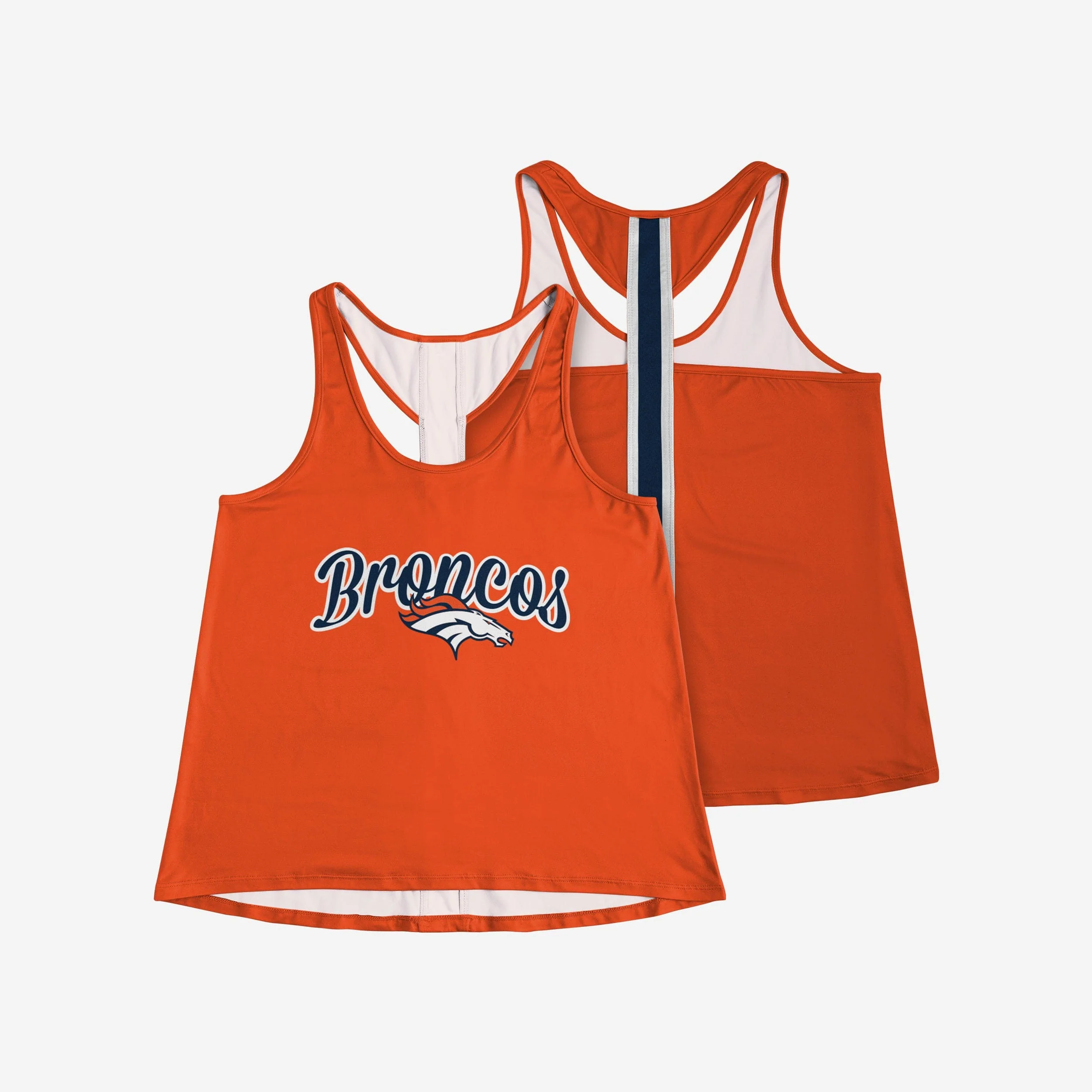 Denver Broncos Womens Wordmark Team Stripe Sleeveless Top - Image 3
