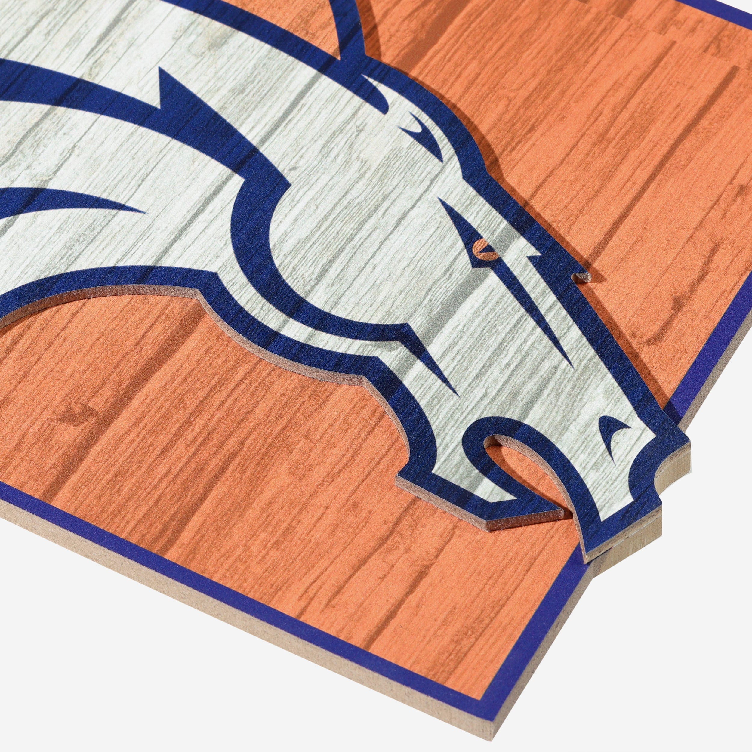 Denver Broncos Wood State Sign - Image 3