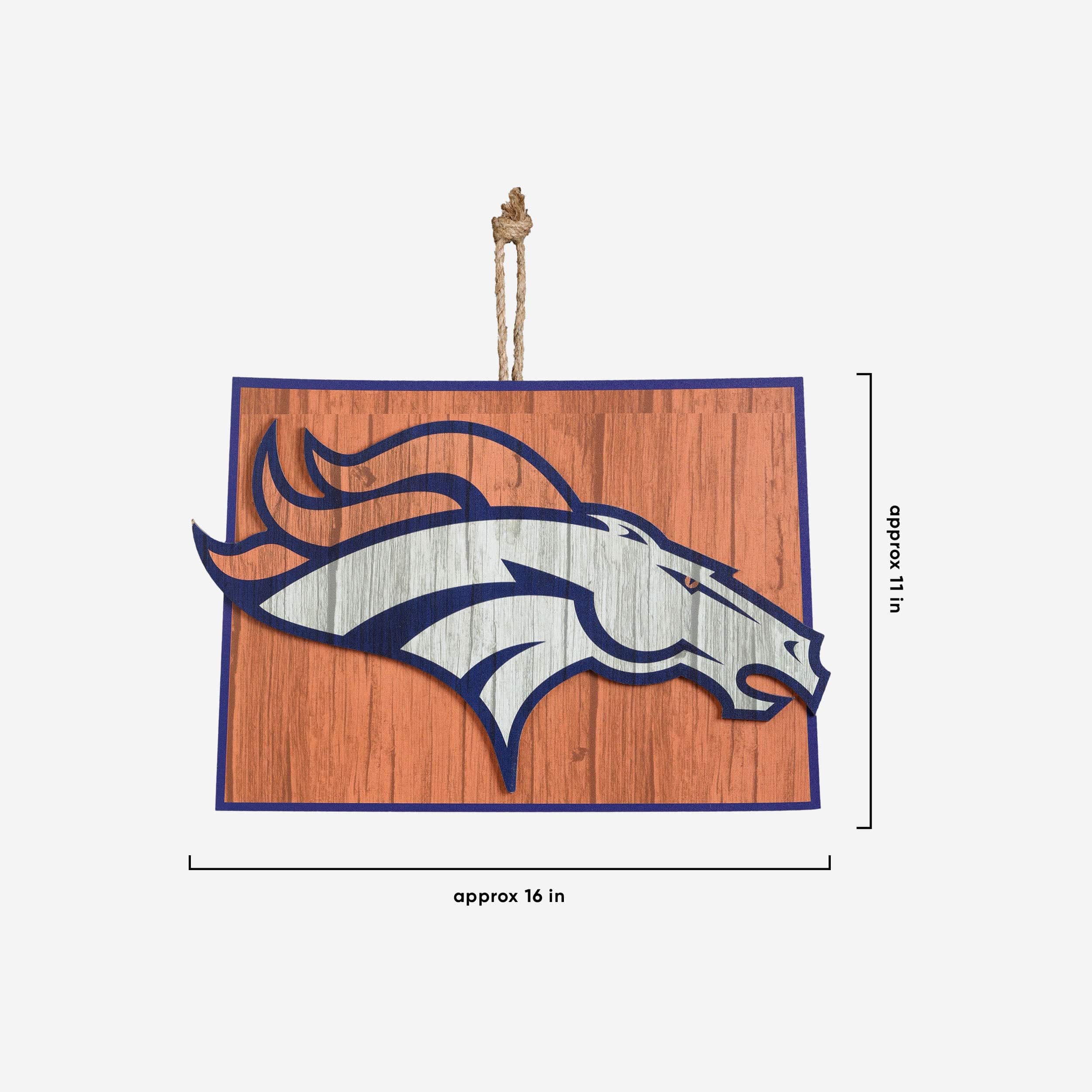 Denver Broncos Wood State Sign - Image 5