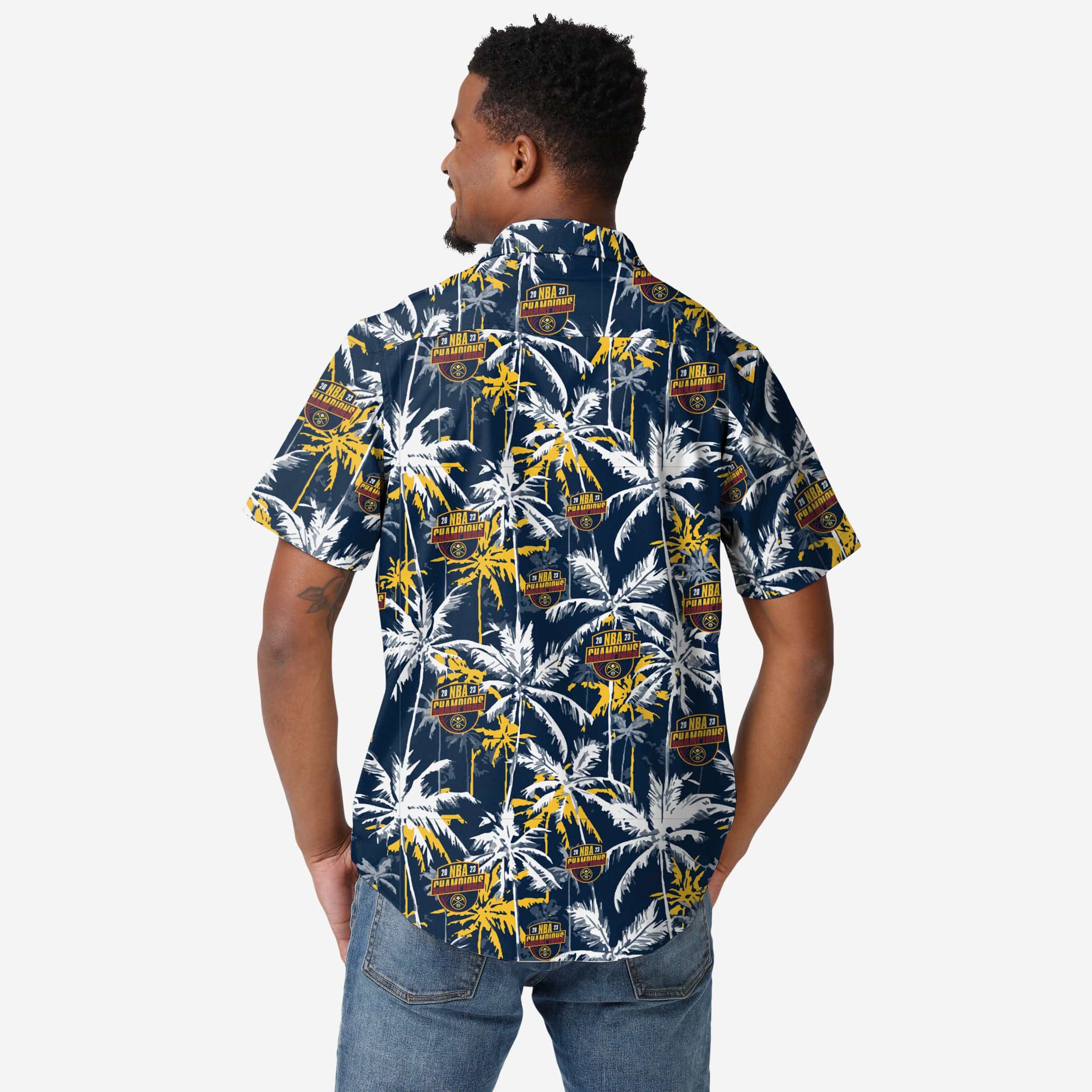 Denver Nuggets 2023 NBA Champions Floral Button Up - Image 2
