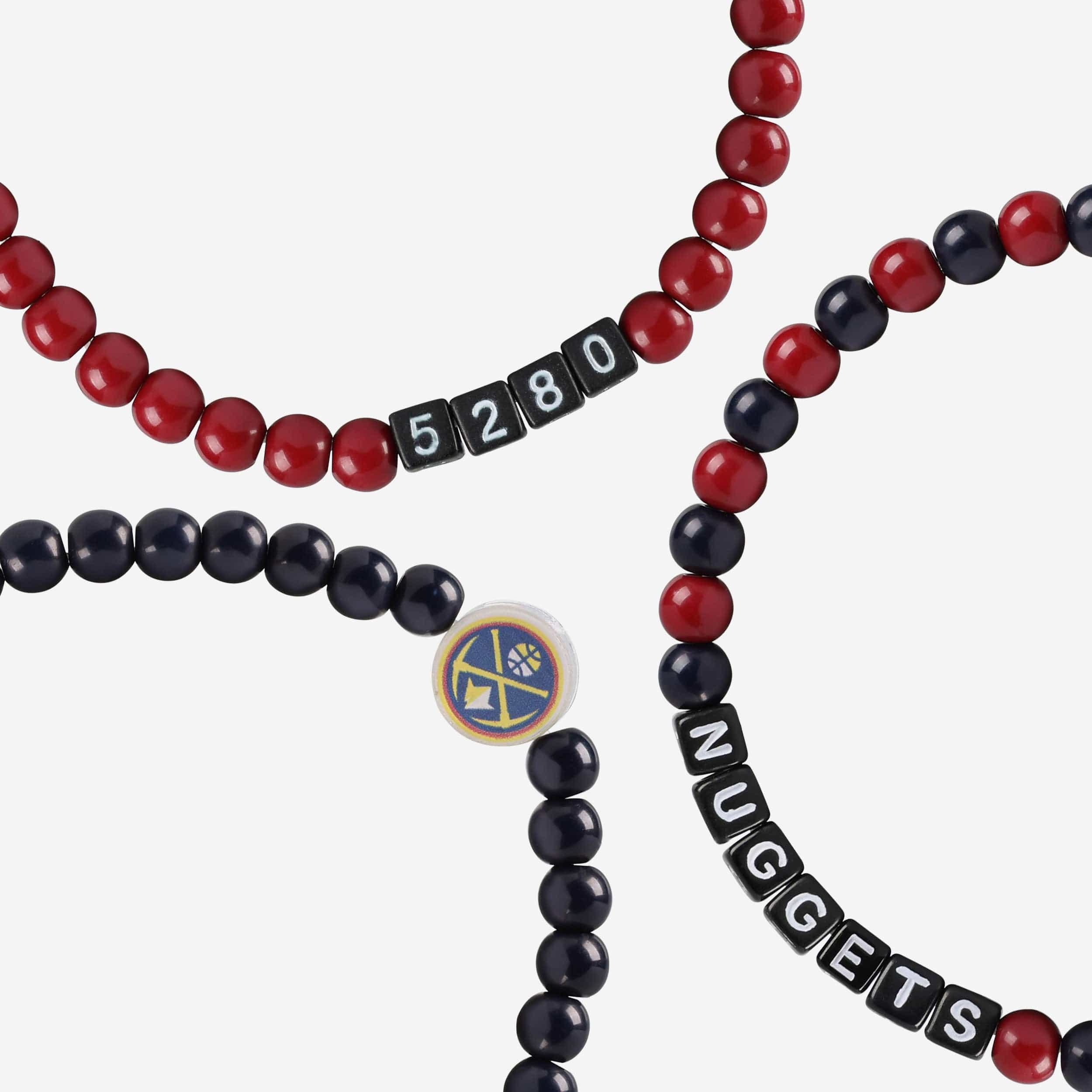 Denver Nuggets 3 Pack Beaded Friendship Bracelet - Image 2