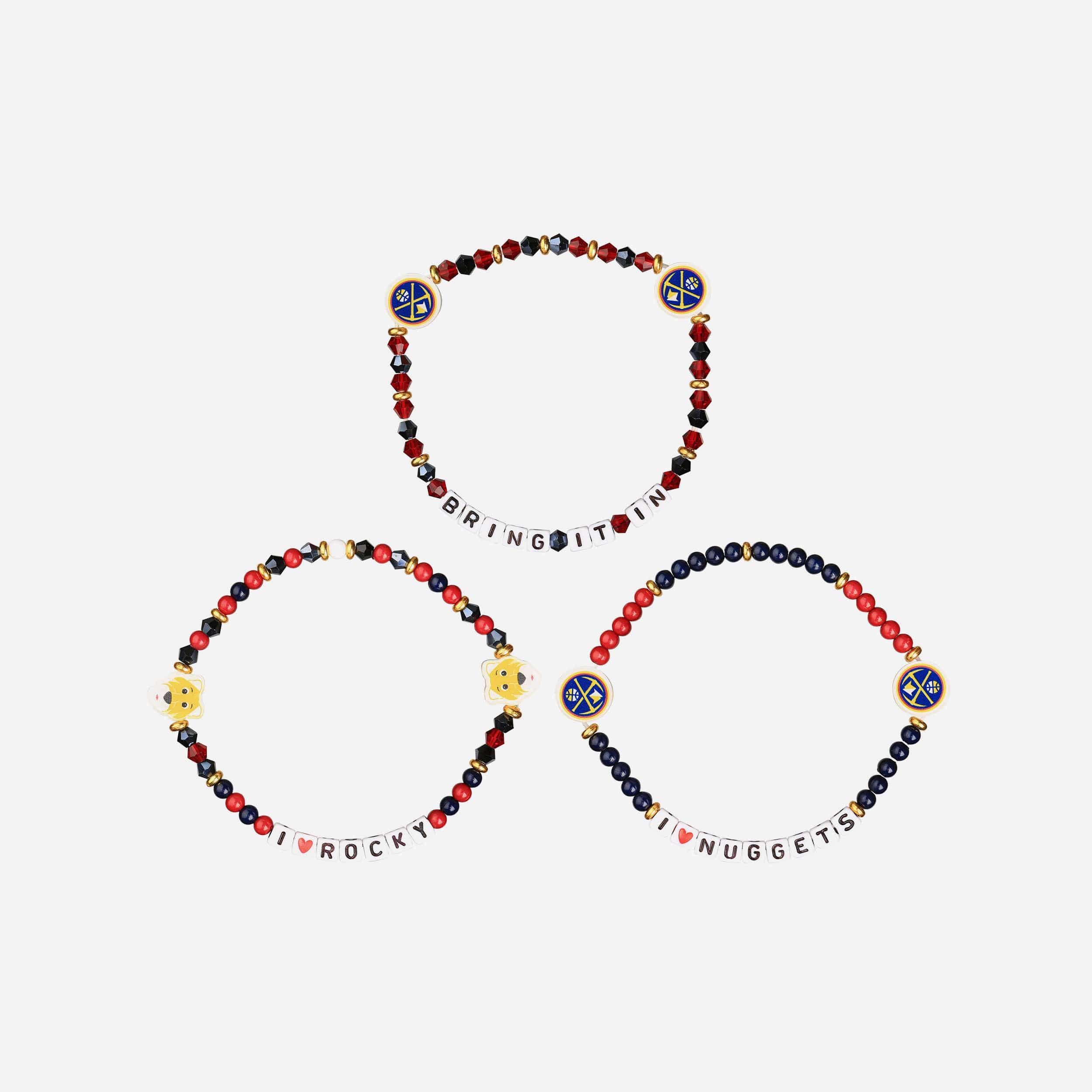 Denver Nuggets 3 Pack Friendship Bracelet - Image 3