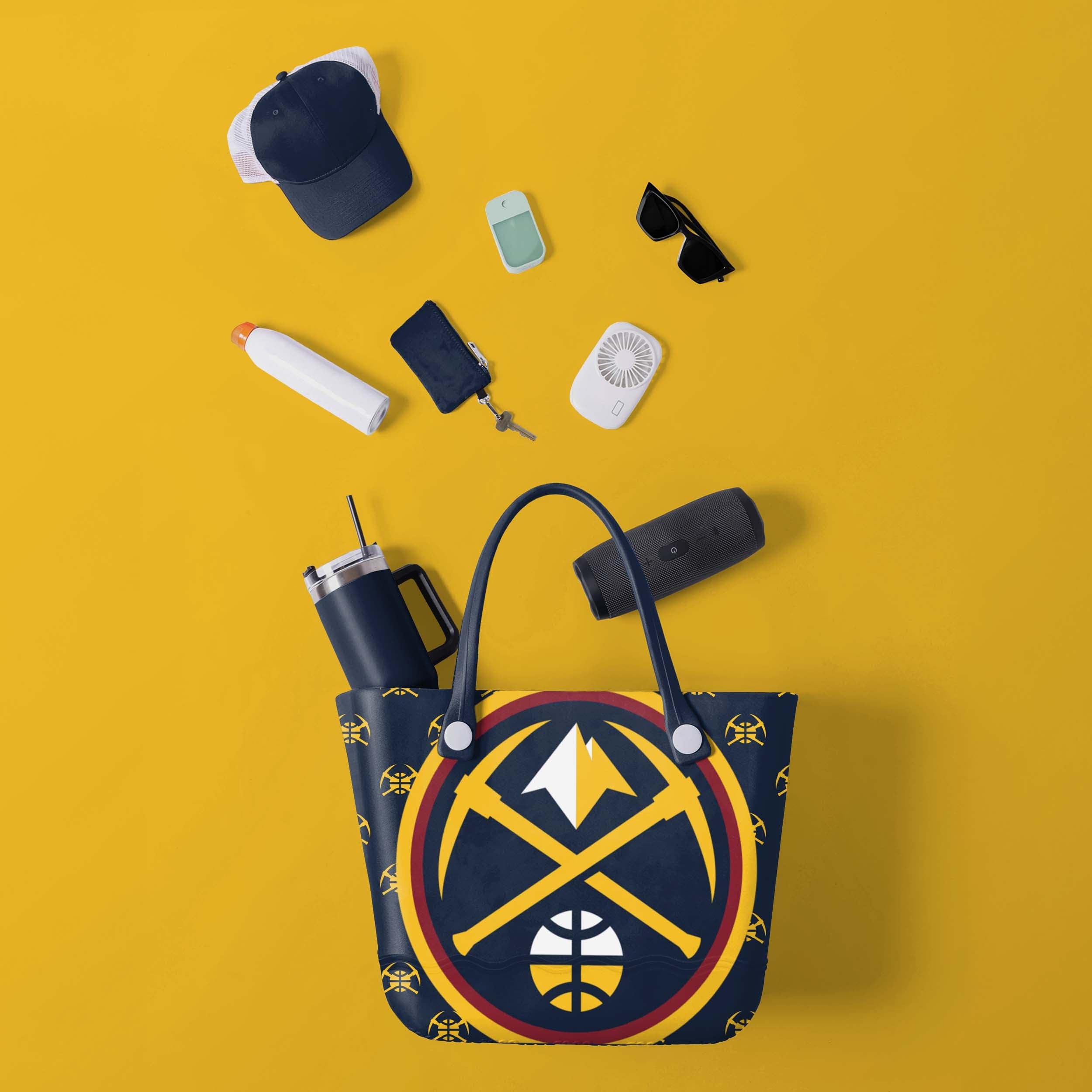 Denver Nuggets Big Logo Mini Print Tailgate Tote Bag - Image 2