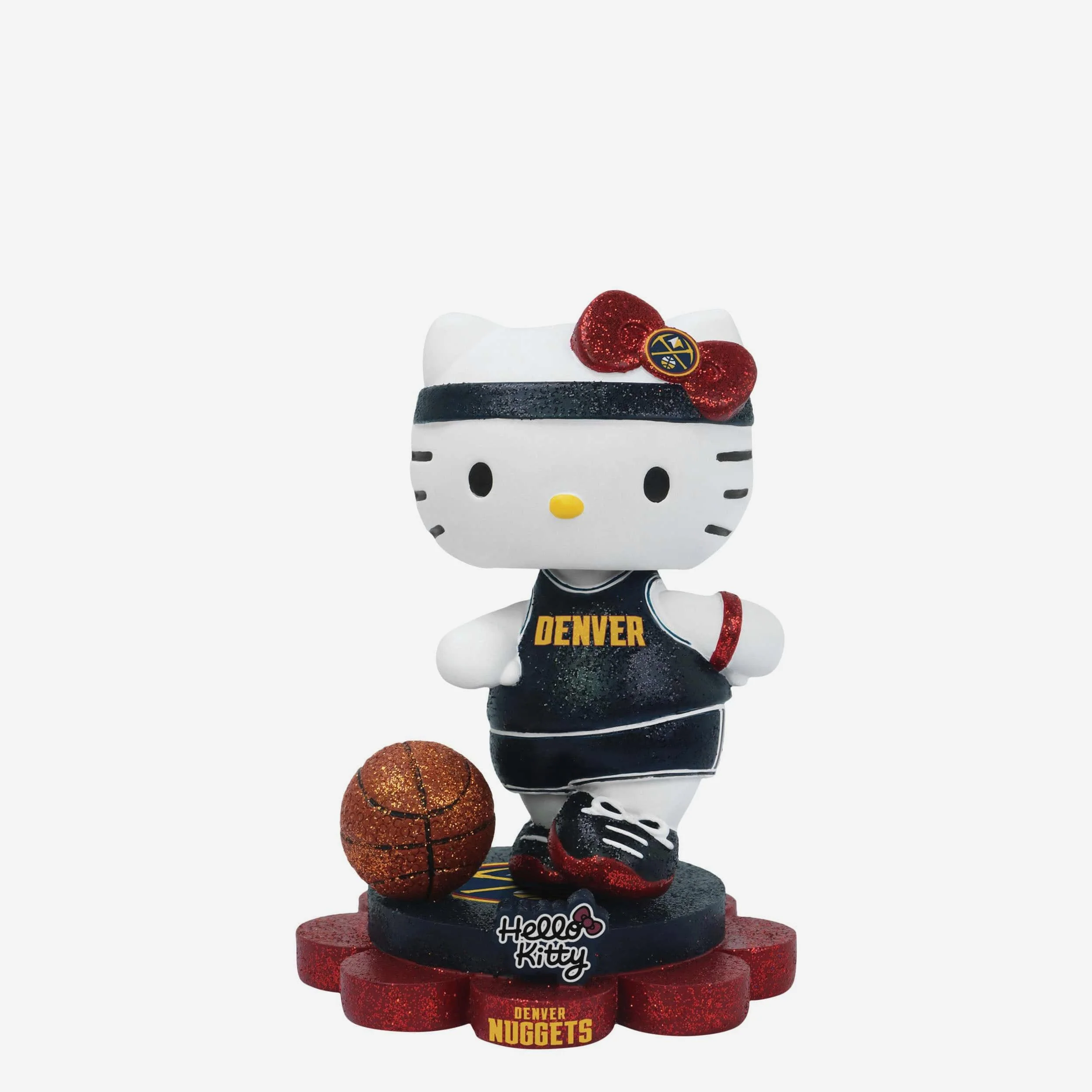 Denver Nuggets Hello Kitty® Glitter Mini Bobblehead