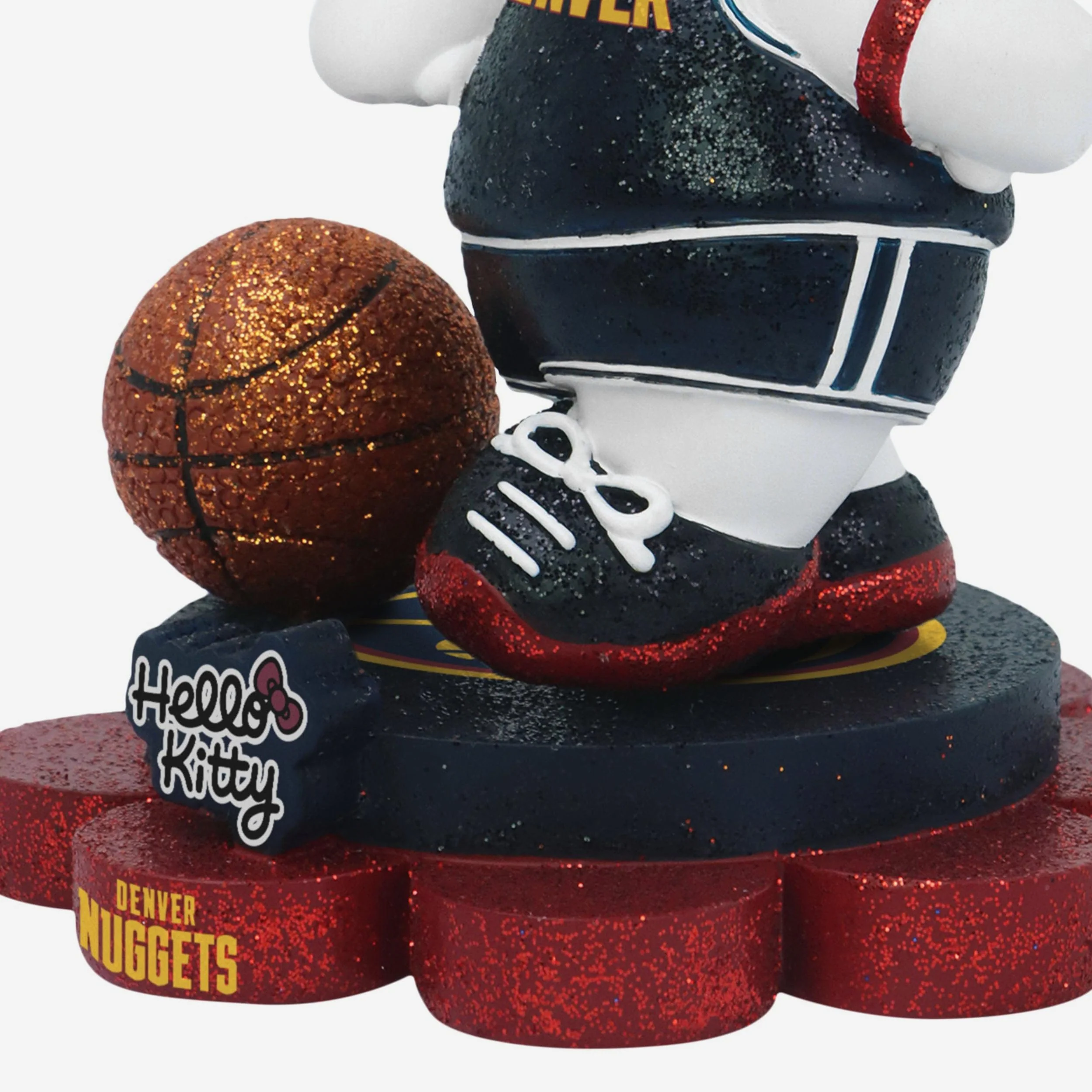 Denver Nuggets Hello Kitty® Glitter Mini Bobblehead - Image 3
