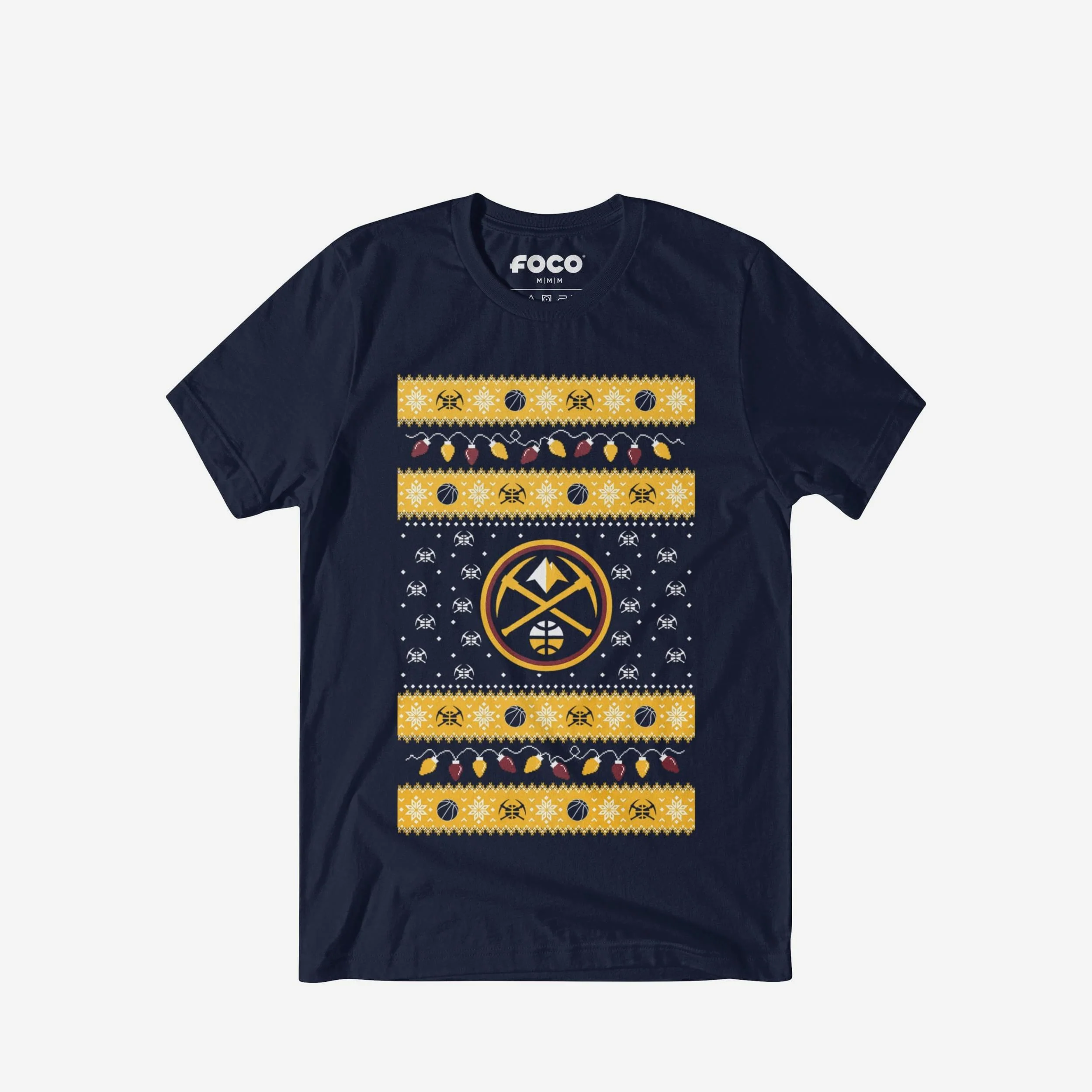 Denver Nuggets Holiday Lights Sweater T-Shirt
