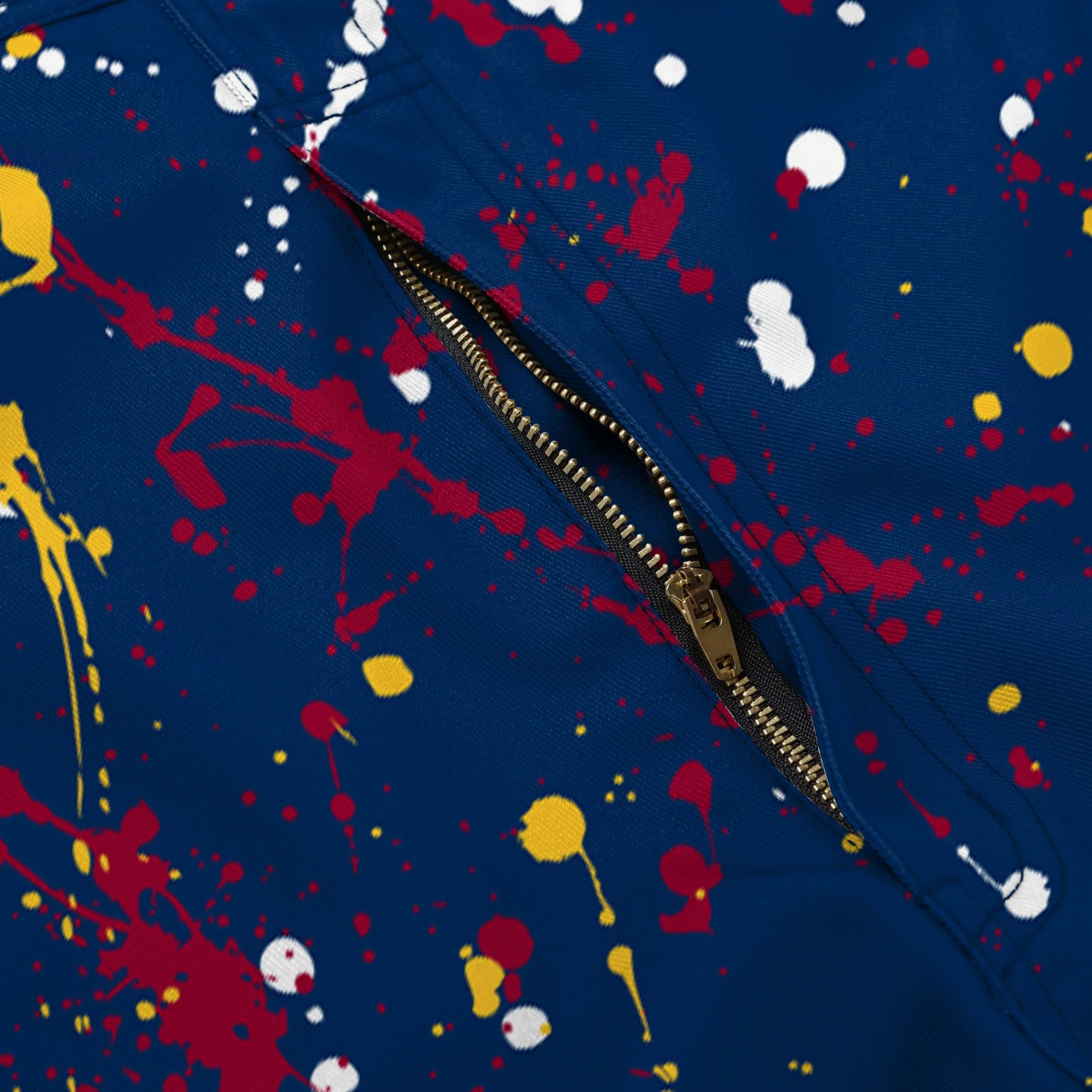 Denver Nuggets Mens Paint Splatter Bib Overalls - Image 5