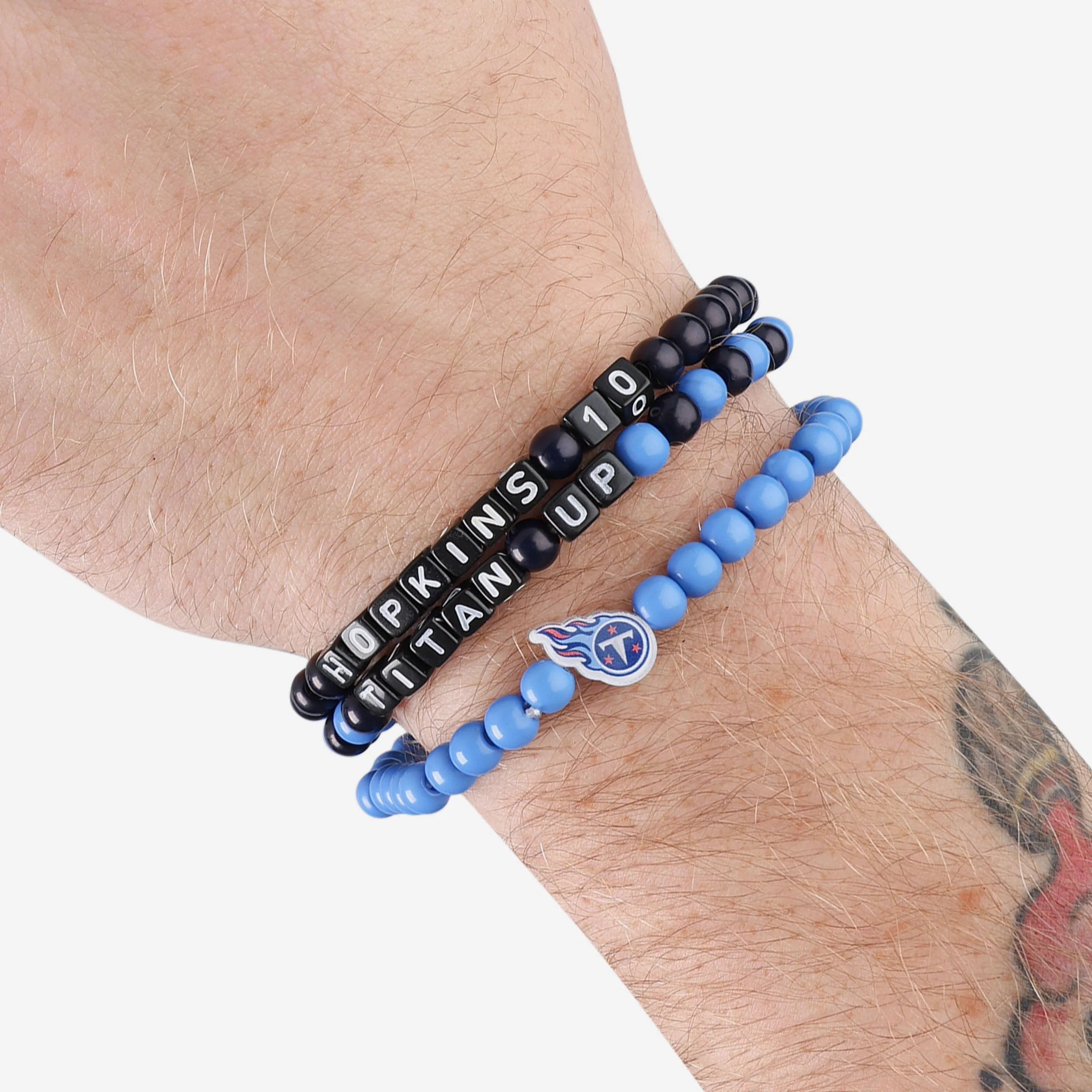 Derrick Henry & DeAndre Hopkins Tennessee Titans 3 Pack Player Beaded Friendship Bracelet - Image 4