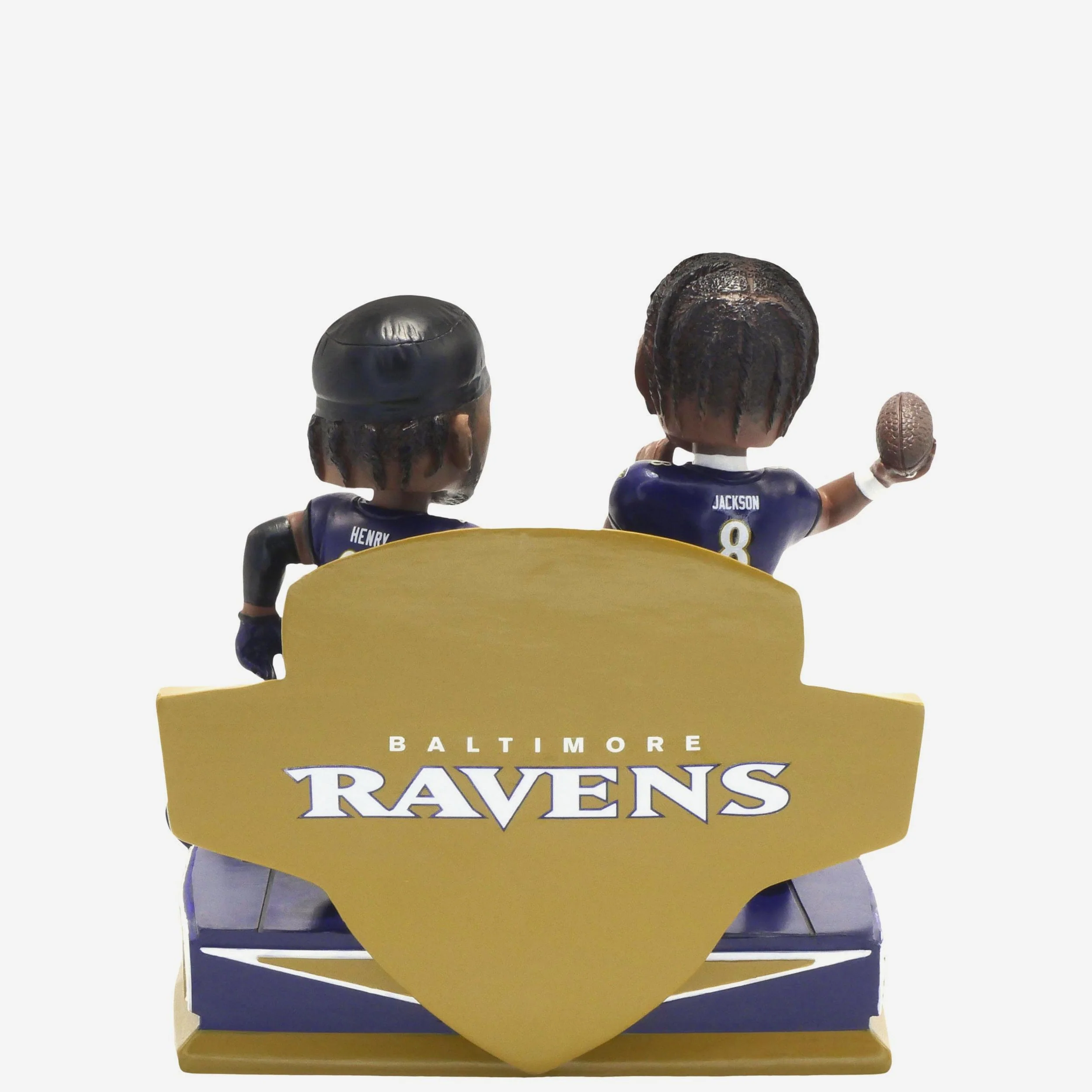 Derrick Henry & Lamar Jackson Baltimore Ravens History Makers Dual Bobblehead - Image 6