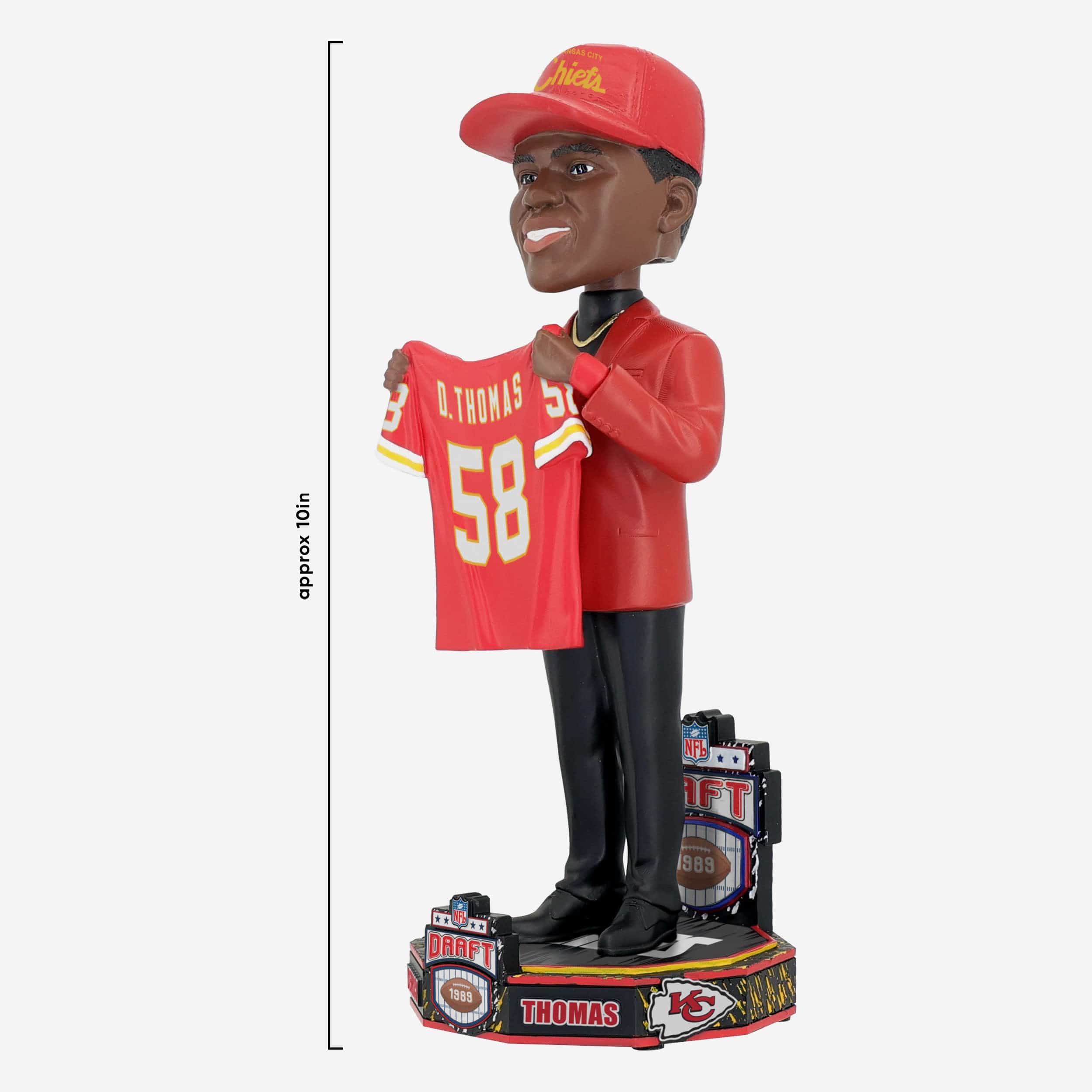 Derrick Thomas Kansas City Chiefs 1989 Draft Pick Bobblehead - Image 4