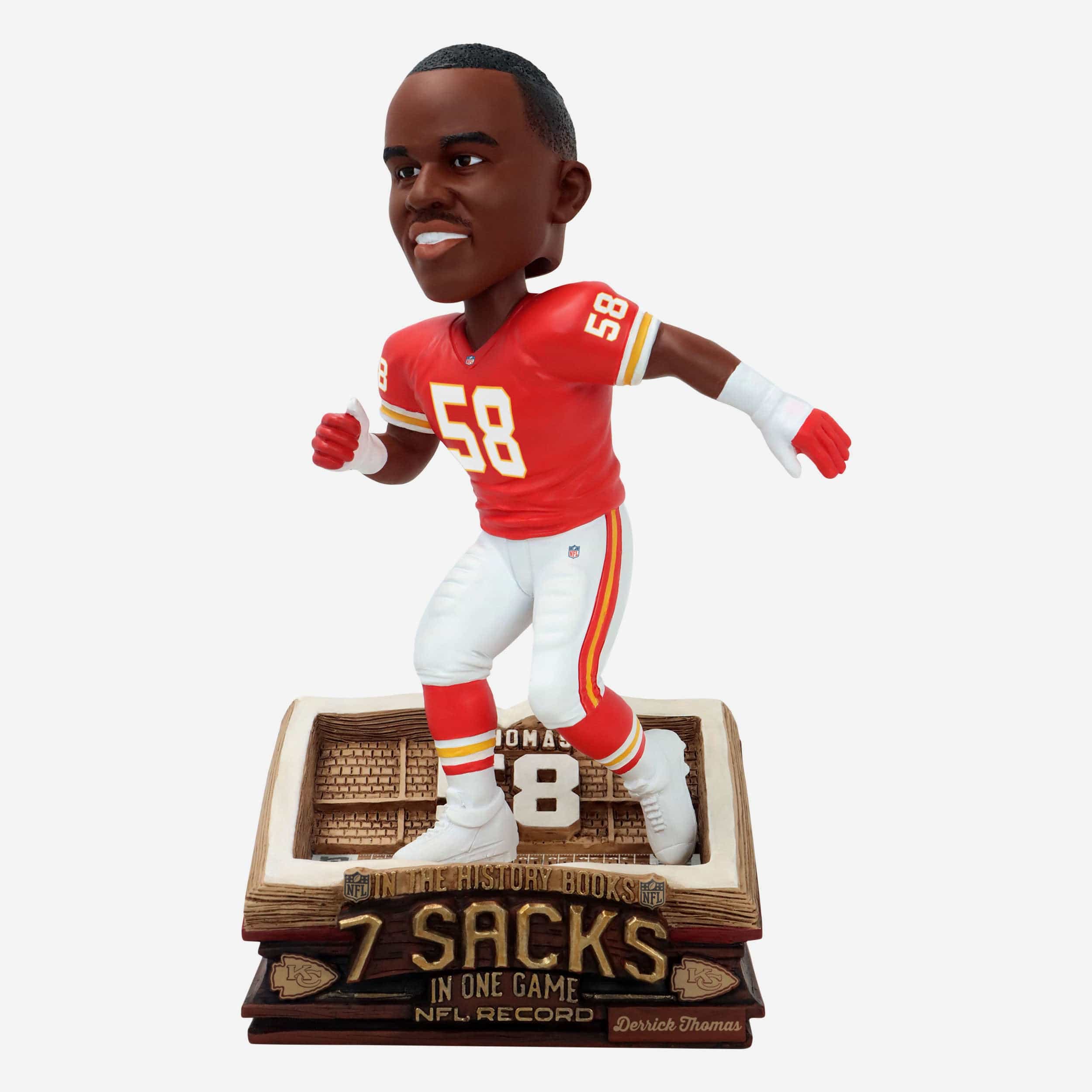 Derrick Thomas Kansas City Chiefs Single-Game Sack Record Book Bobblehead