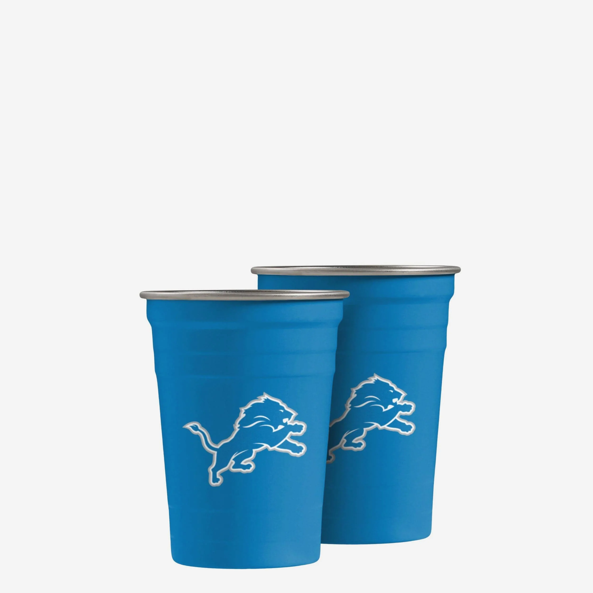 Detroit Lions 2 Pack Reusable Stainless Steel 16 oz Tumbler Cup