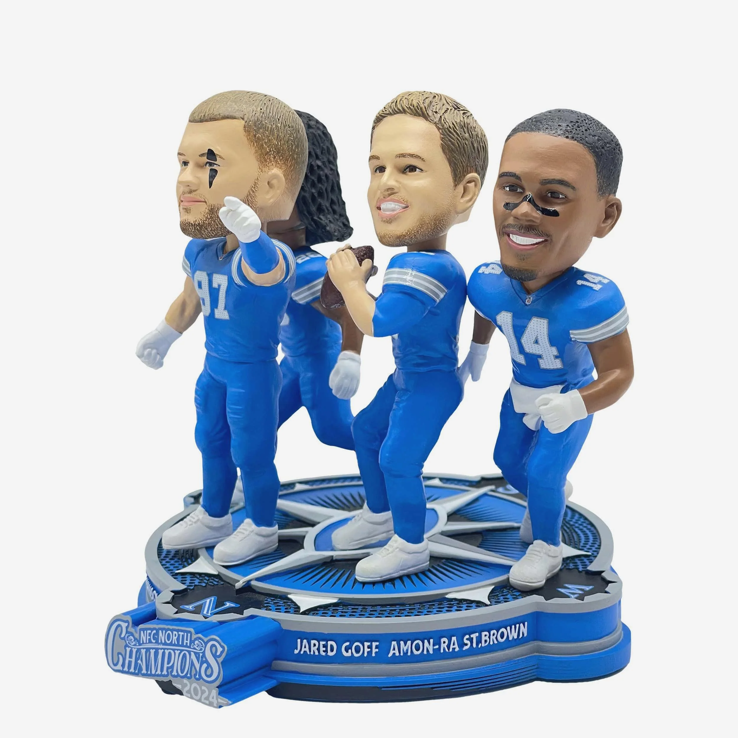 Detroit Lions 2024 NFC North Division Champions Mini Bobblehead Scene - Image 5
