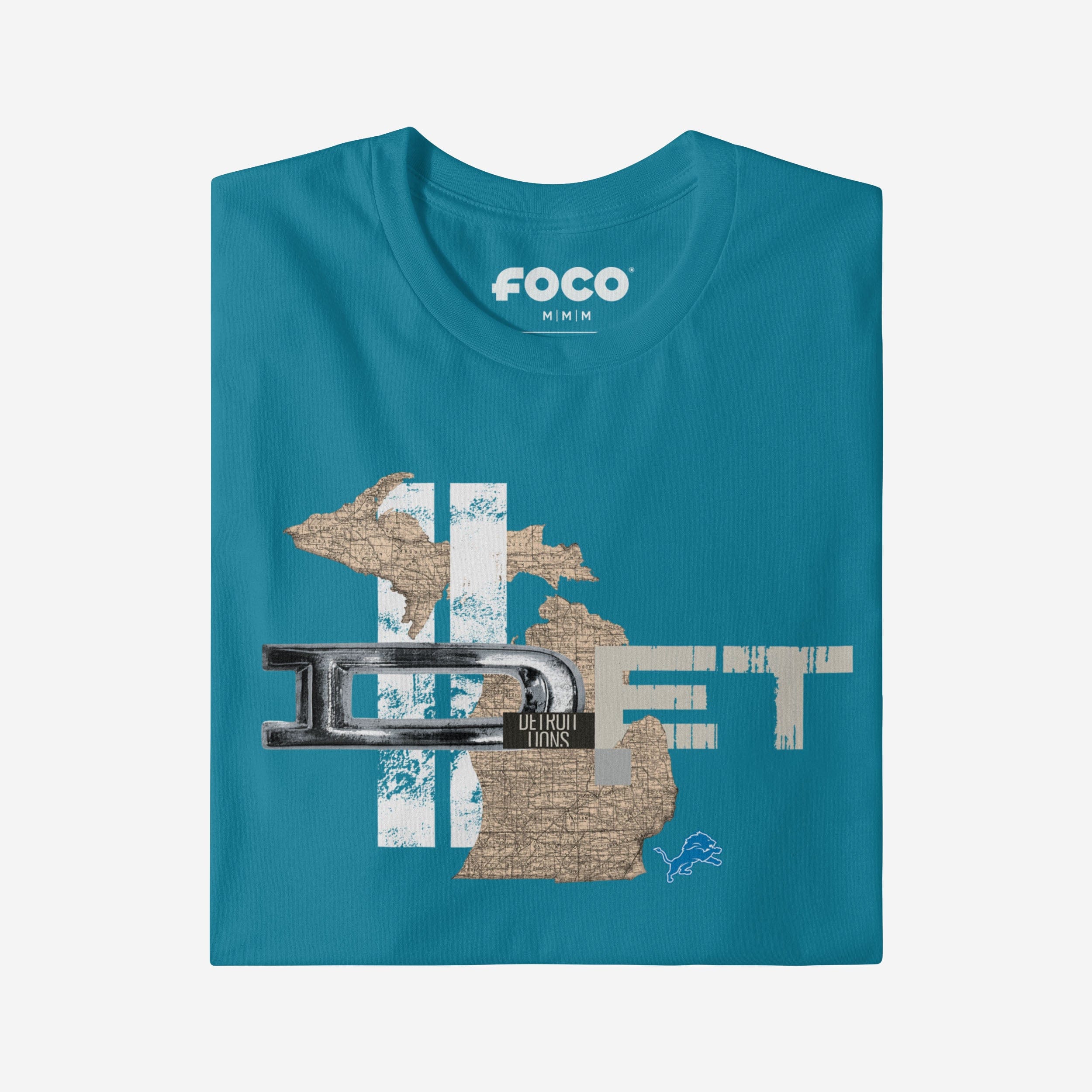 Detroit Lions 2025 NFL Draft Cluster T-Shirt - Image 3