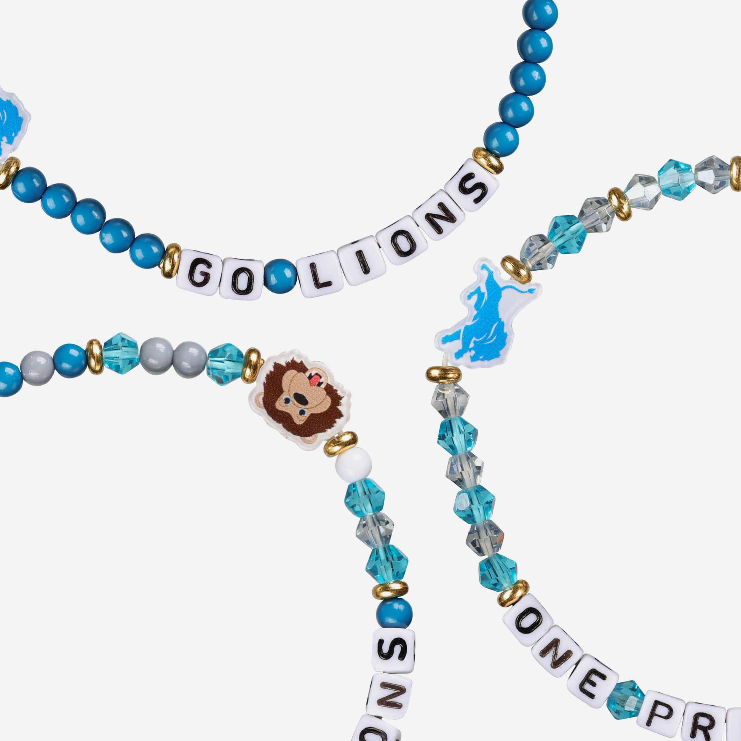 Detroit Lions 3 Pack Friendship Bracelet - Image 2