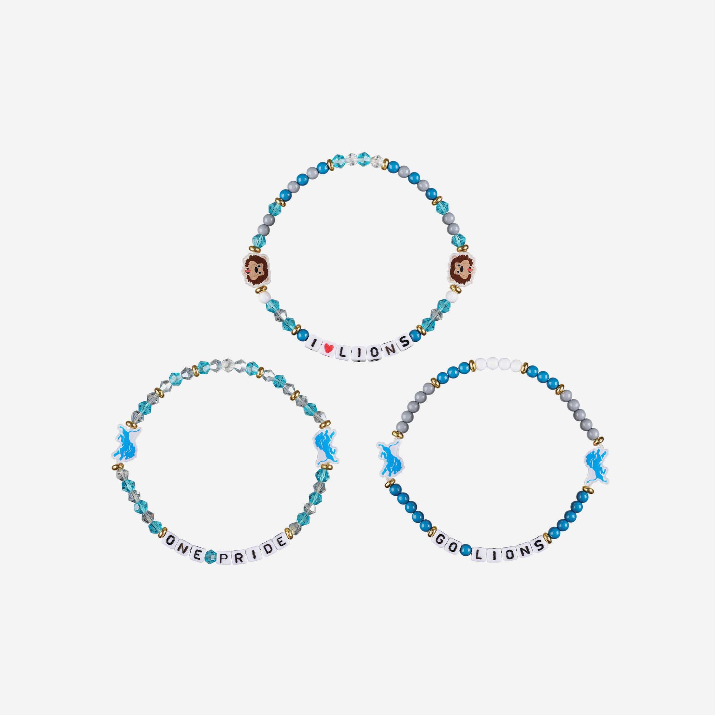 Detroit Lions 3 Pack Friendship Bracelet - Image 3