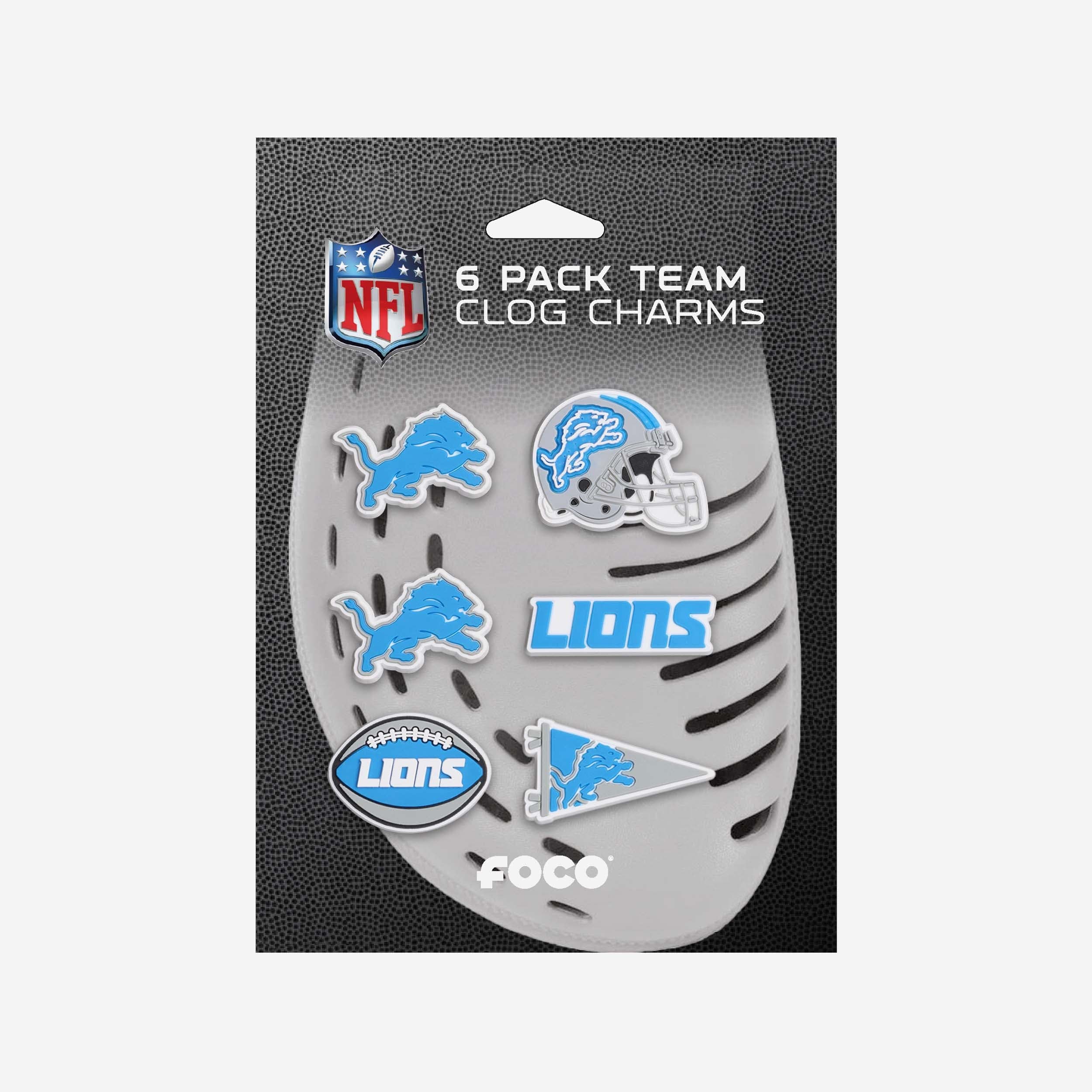 Detroit Lions 6 Pack Team Clog Charms - Image 3