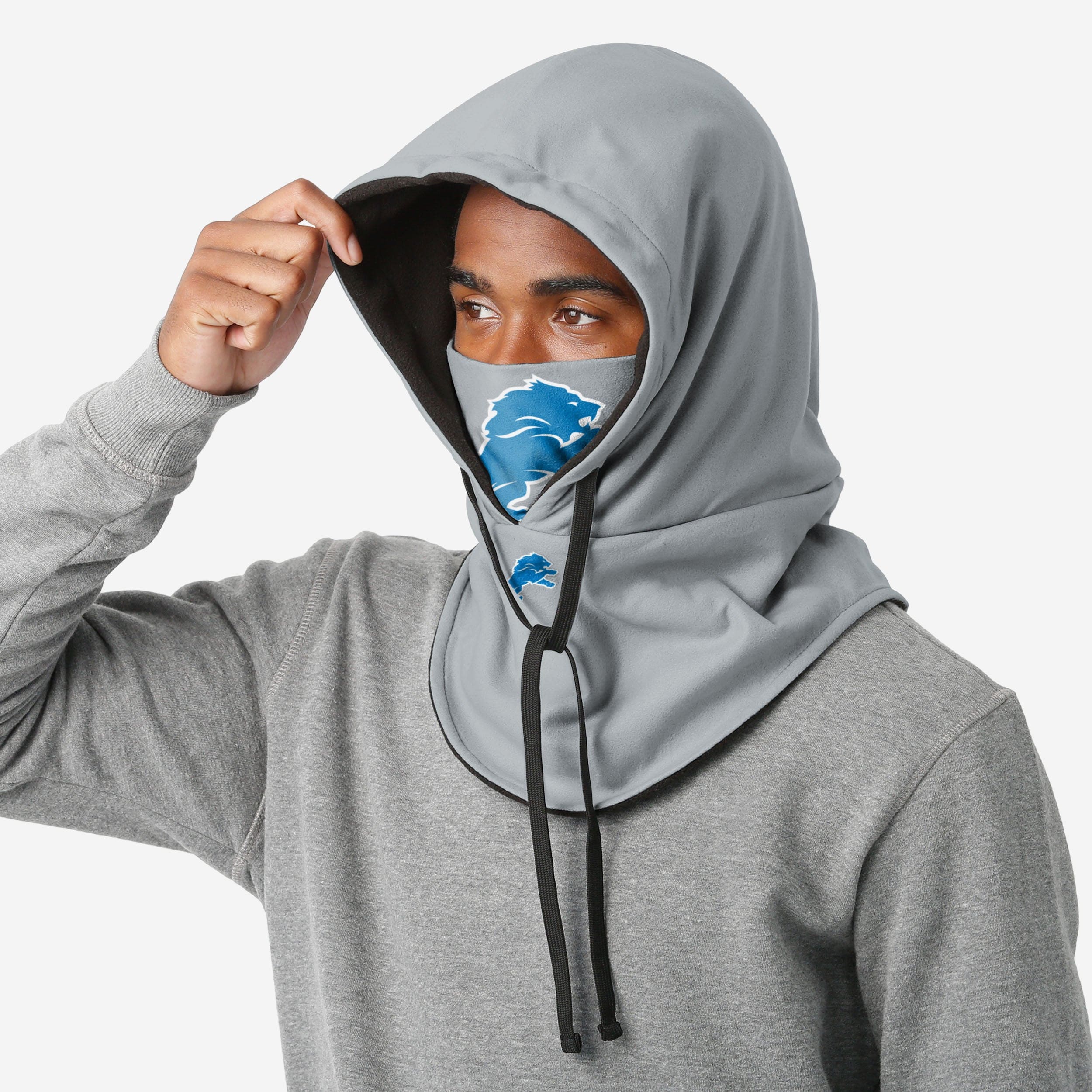 Detroit Lions Alternate Team Color Drawstring Hooded Gaiter - Image 3