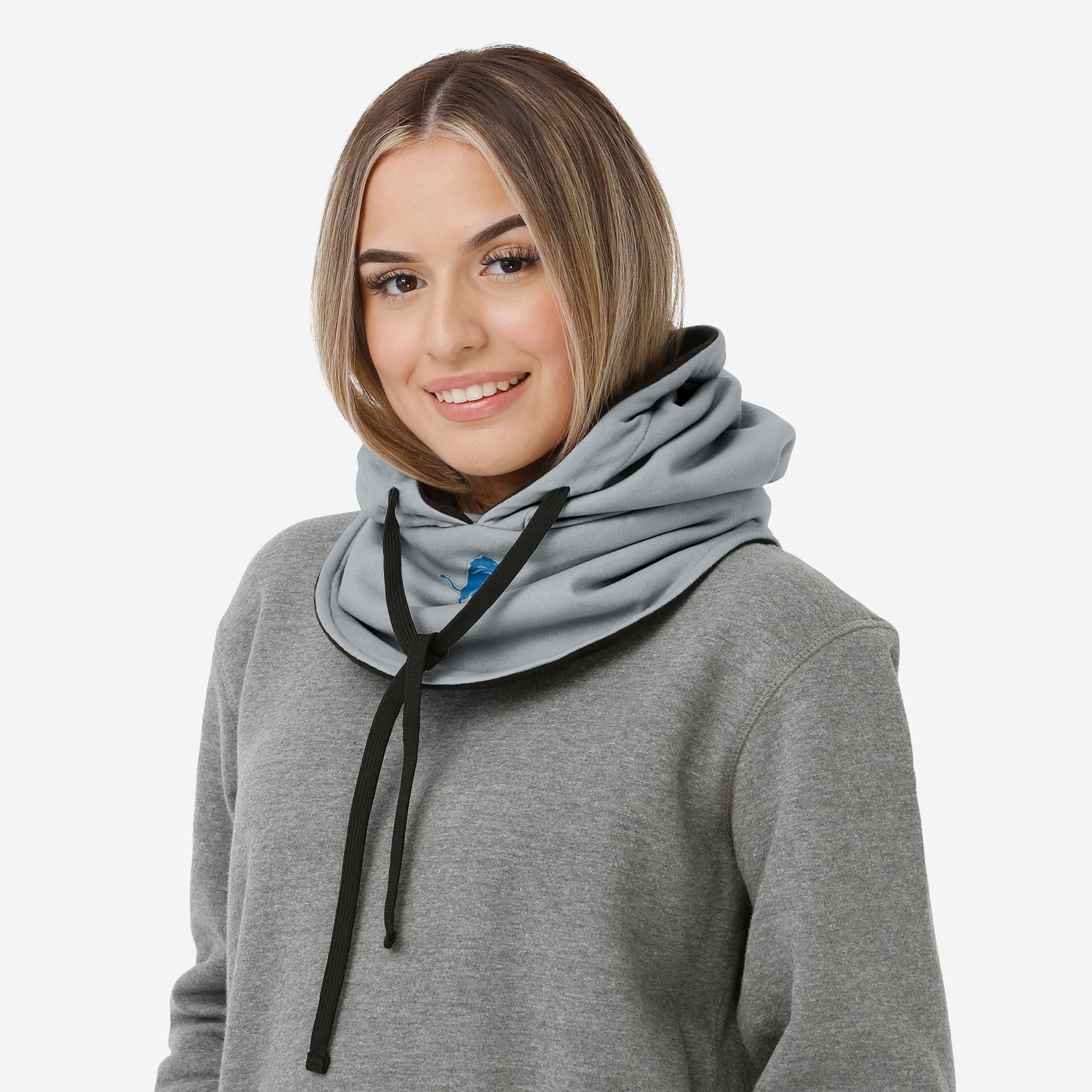 Detroit Lions Alternate Team Color Drawstring Hooded Gaiter - Image 4