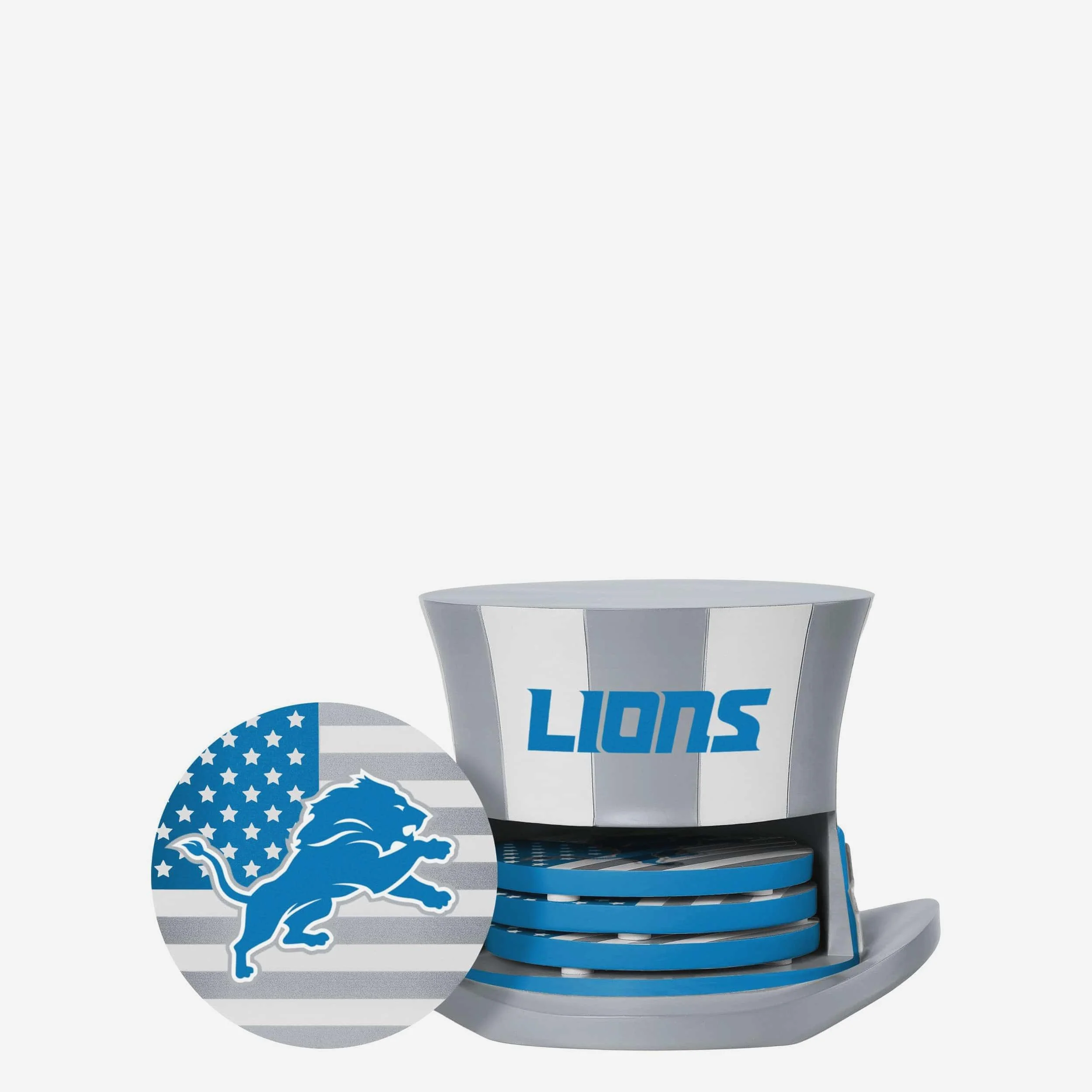 Detroit Lions Americana Resin Coaster Set