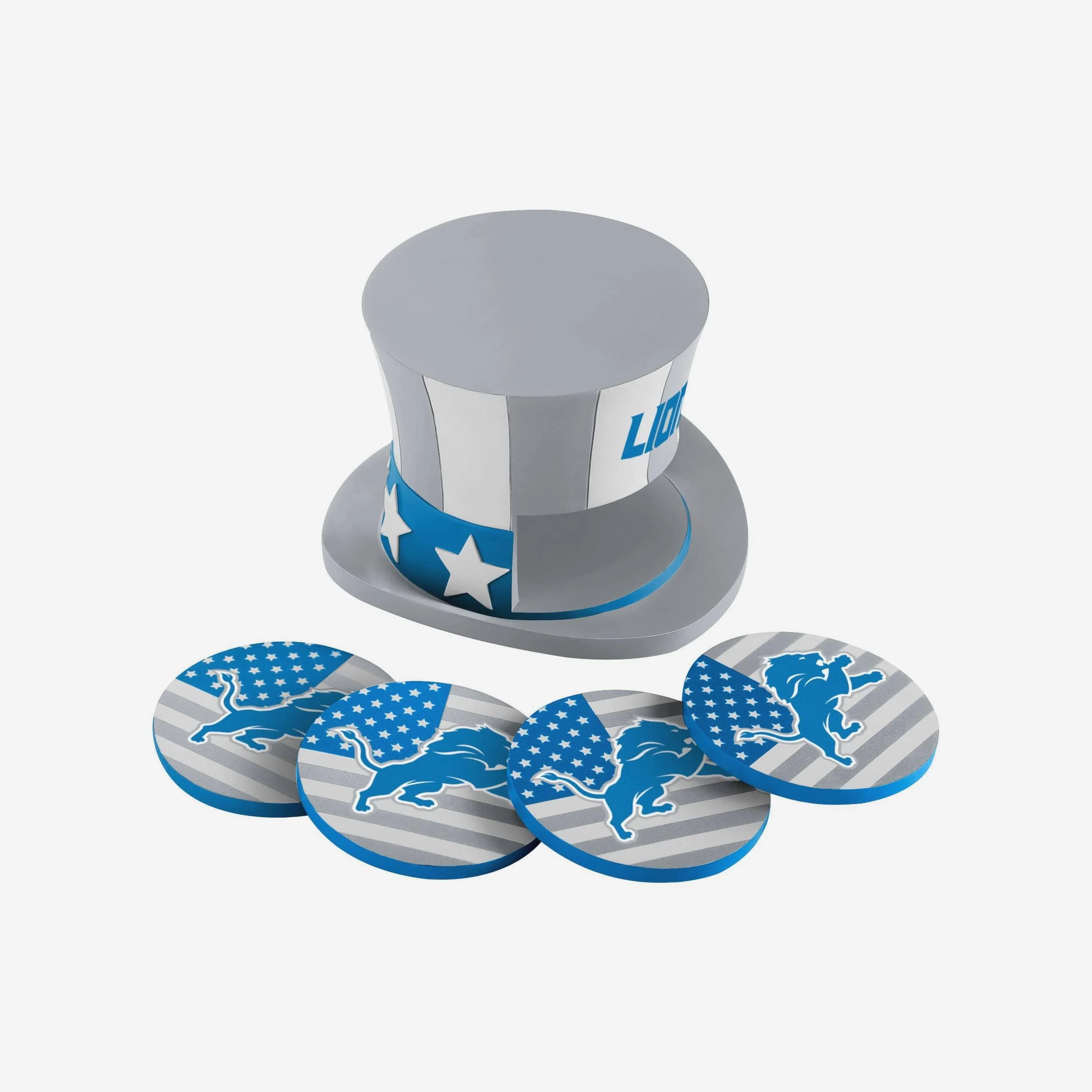 Detroit Lions Americana Resin Coaster Set - Image 3