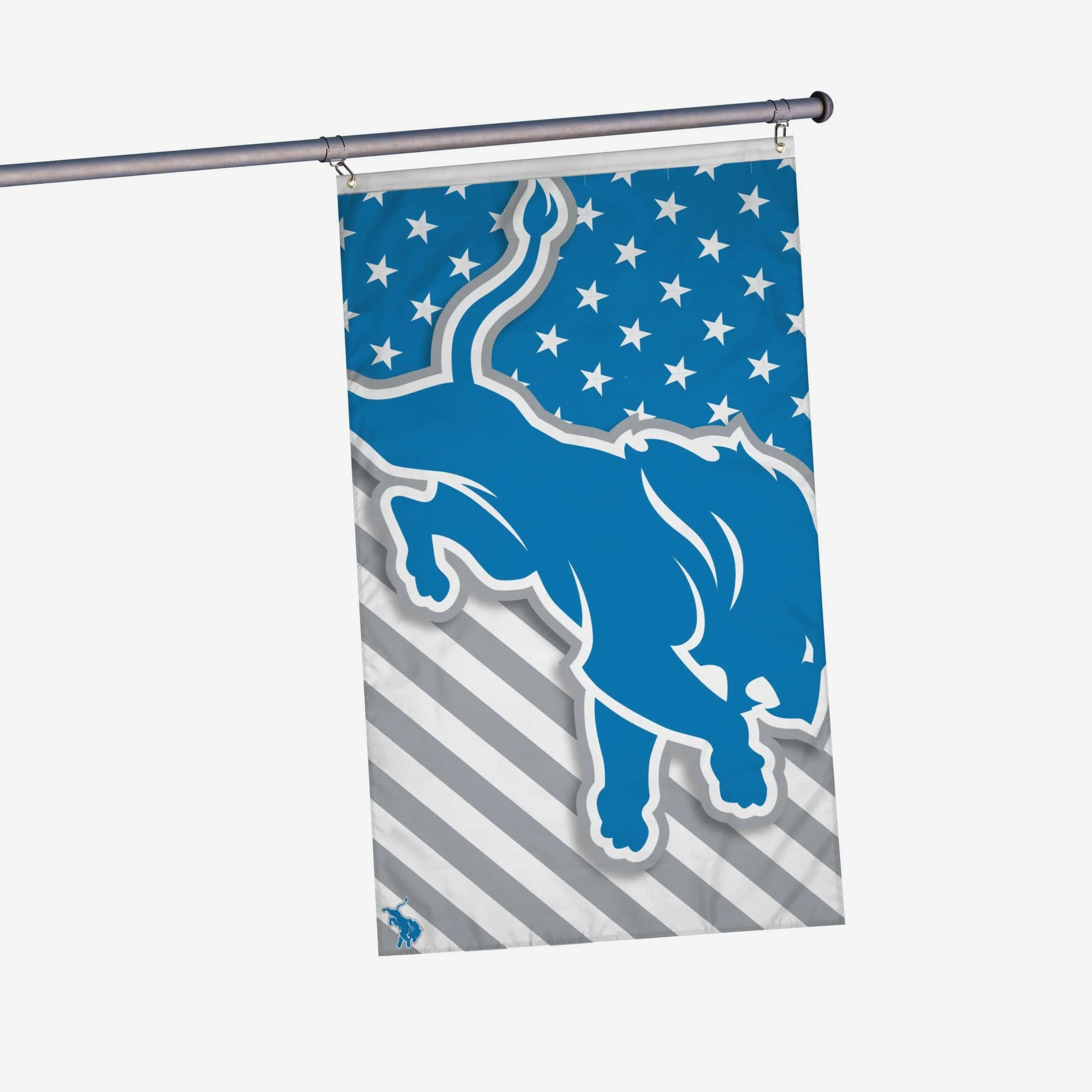Detroit Lions Big Logo Americana Horizontal Flag