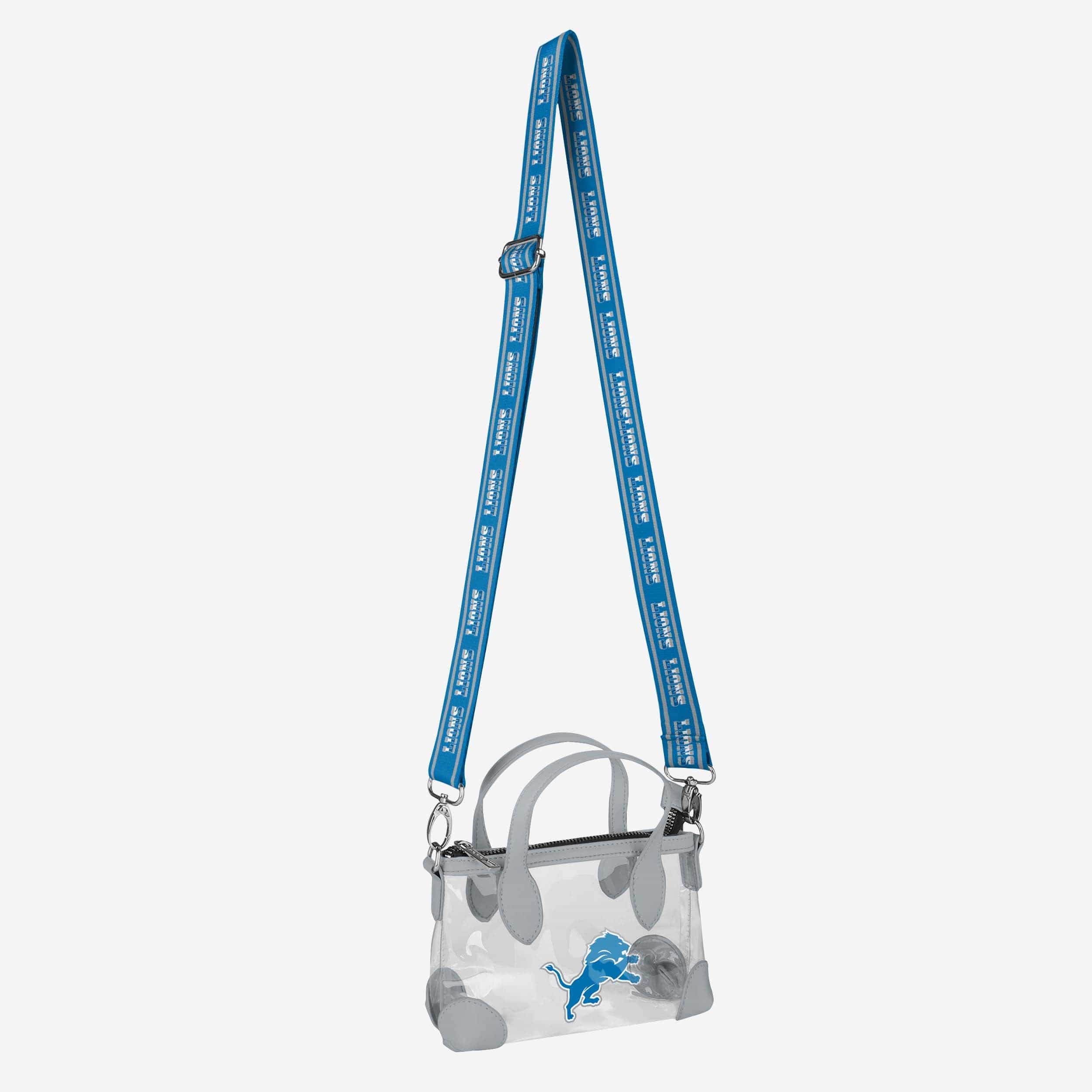 Detroit Lions Big Logo Clear Crossbody Mini Purse - Image 3