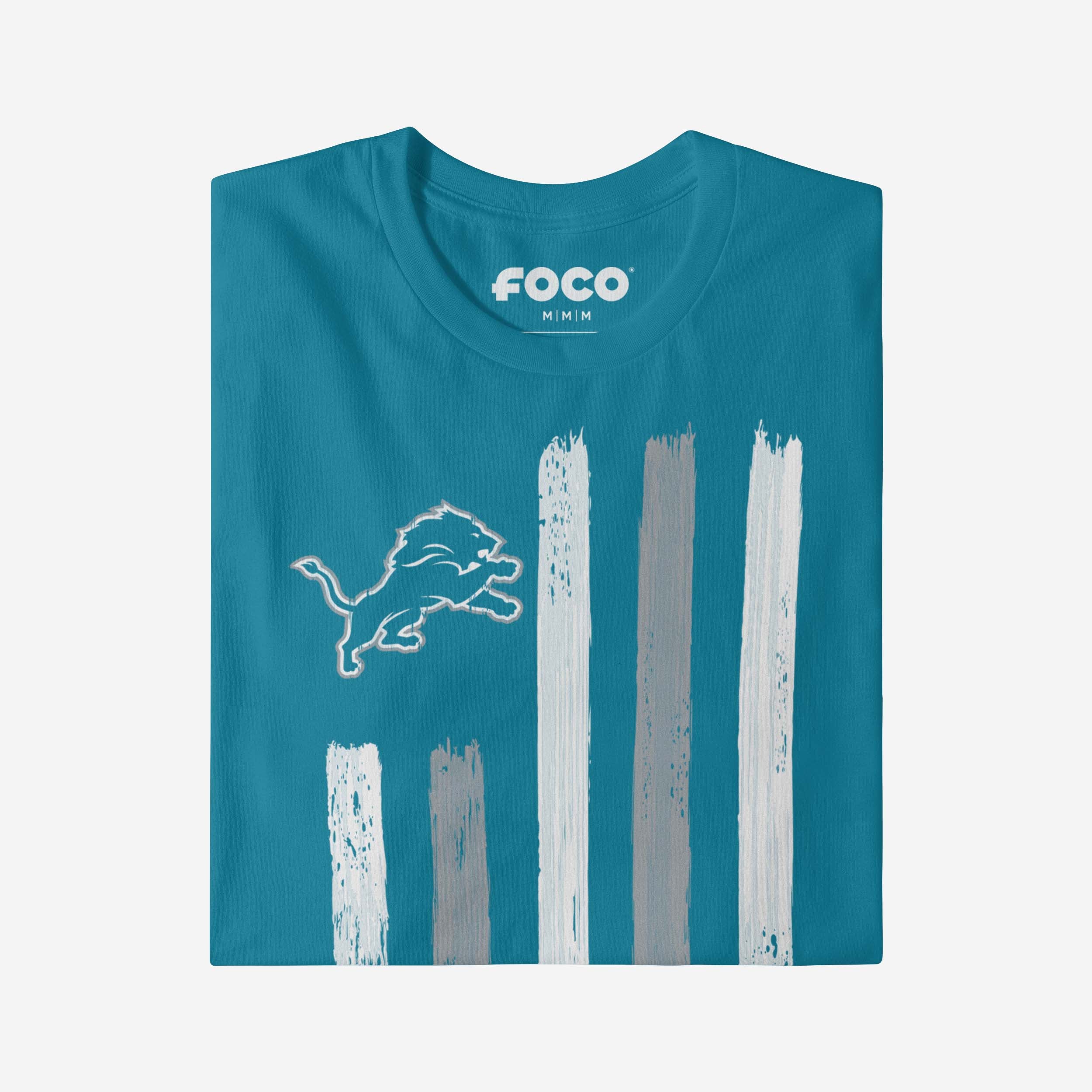 Detroit Lions Brushstroke Flag T-Shirt - Image 4