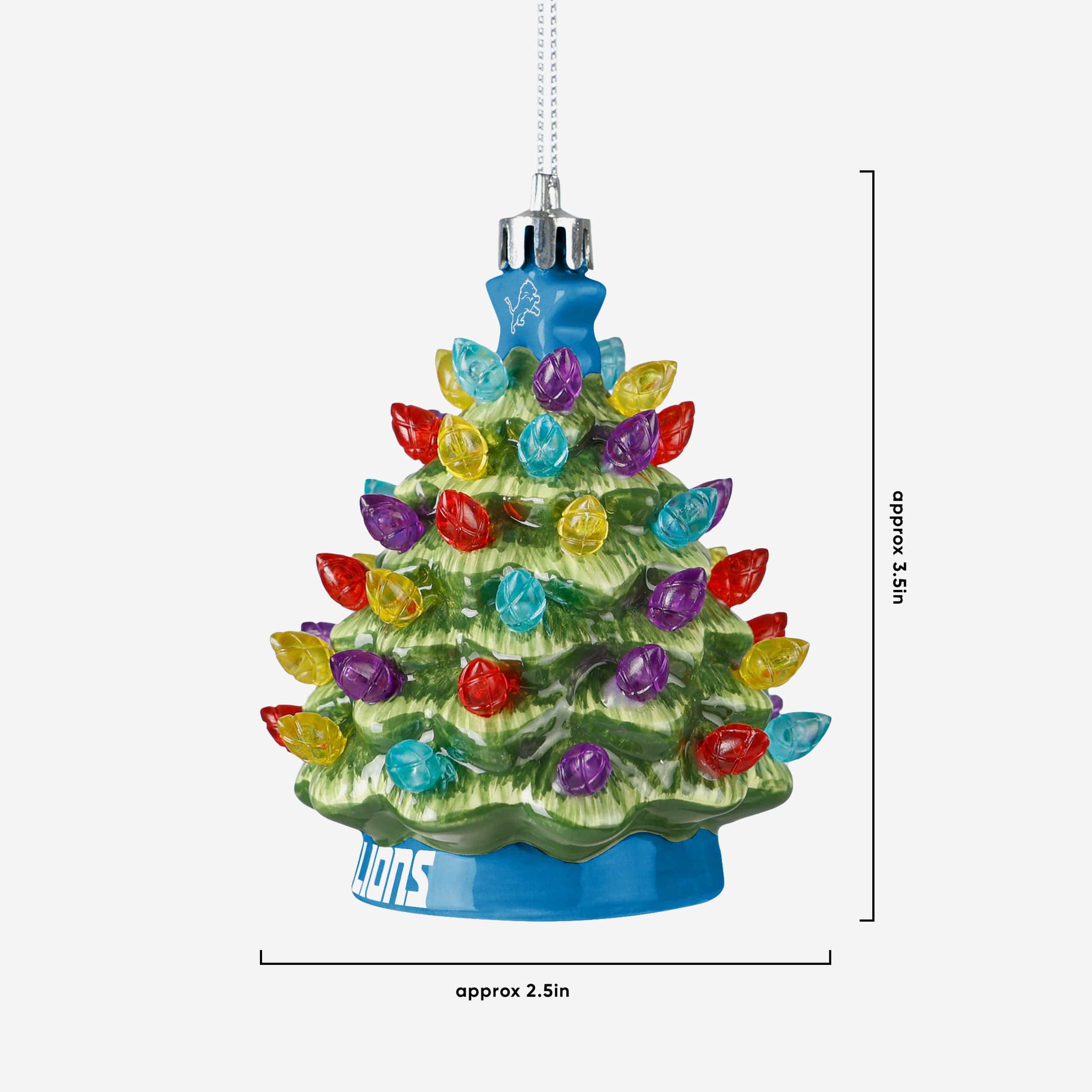 Detroit Lions Ceramic Tree Ornament - Image 3