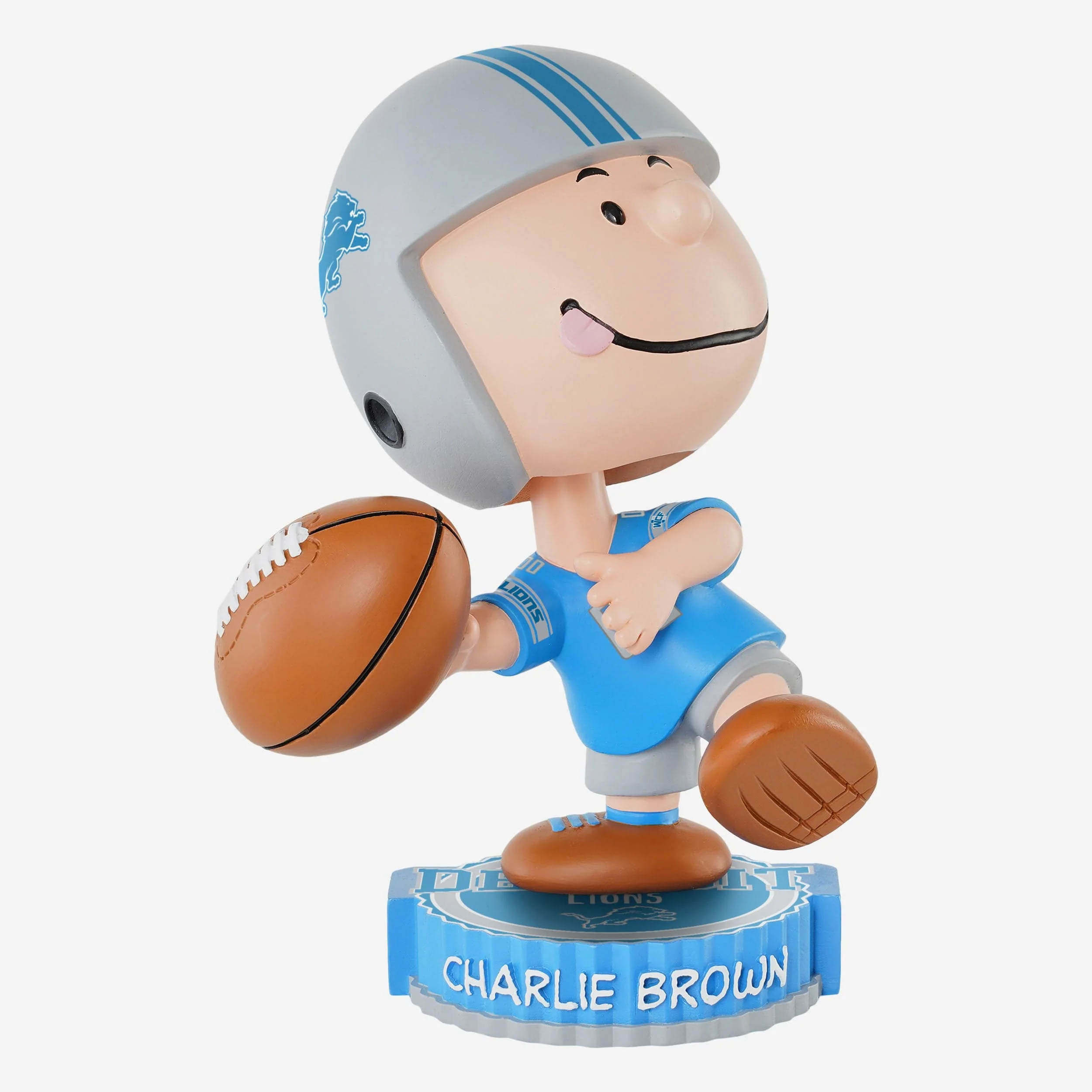 Detroit Lions Charlie Brown Peanuts Bighead Bobblehead