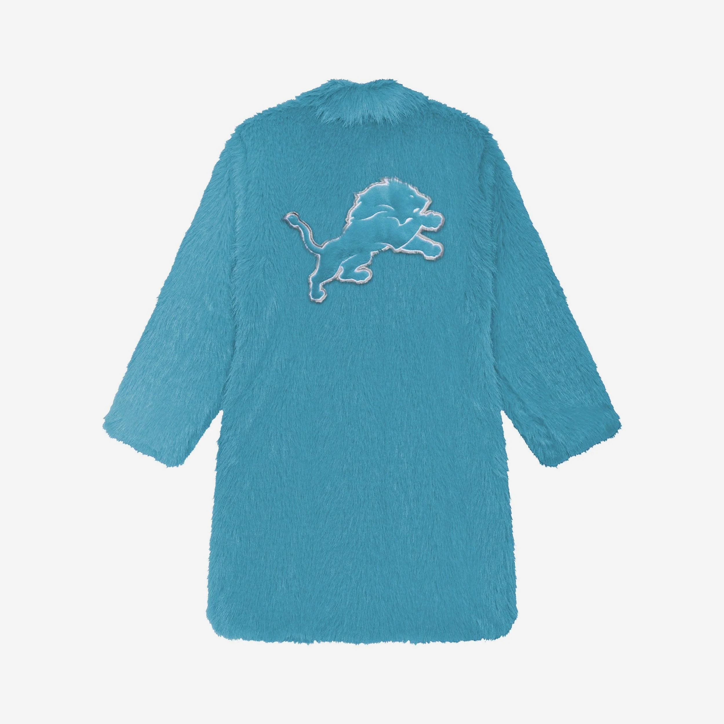 Detroit Lions Faux Fur Long Jacket - Image 5