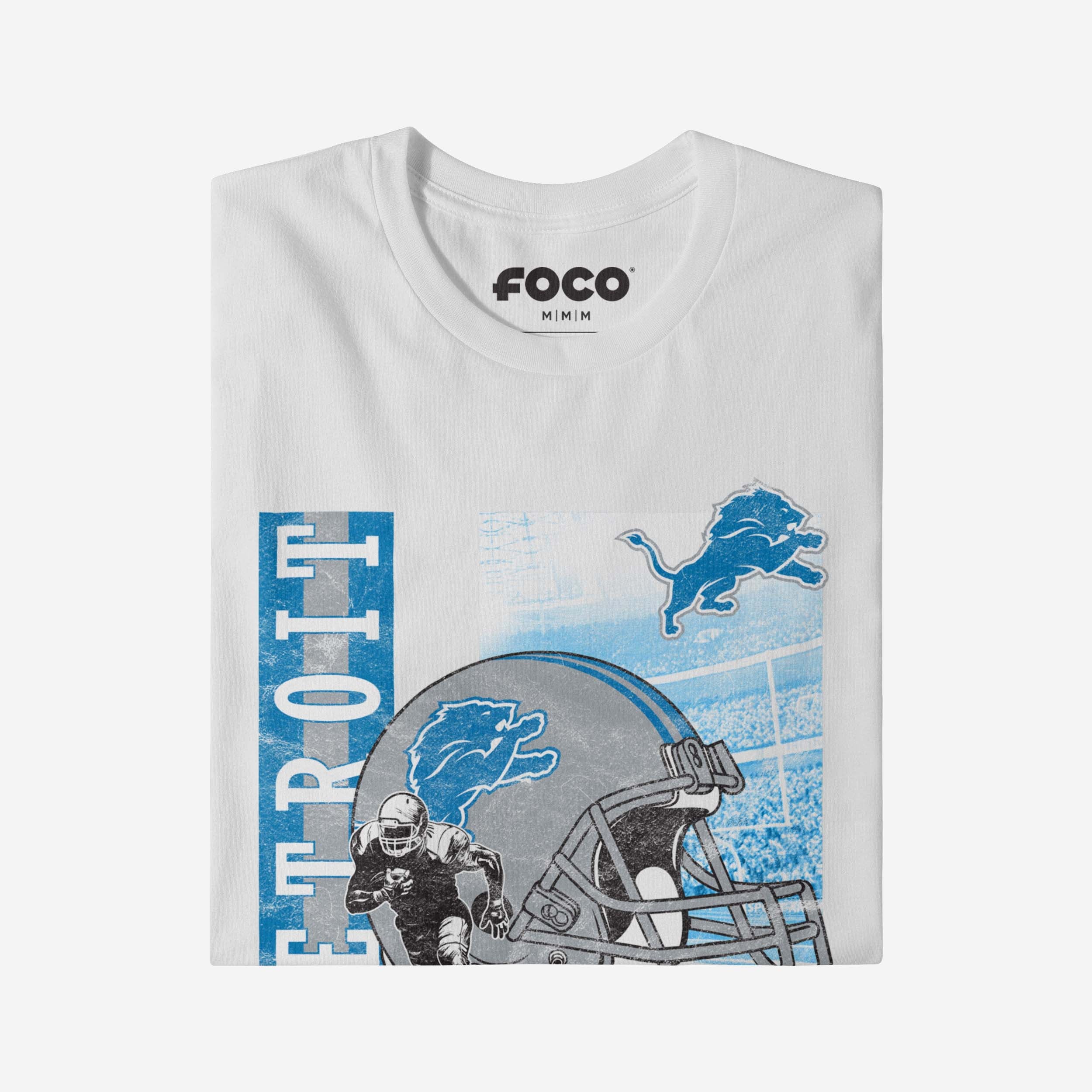 Detroit Lions Helmet Dash T-Shirt - Image 4