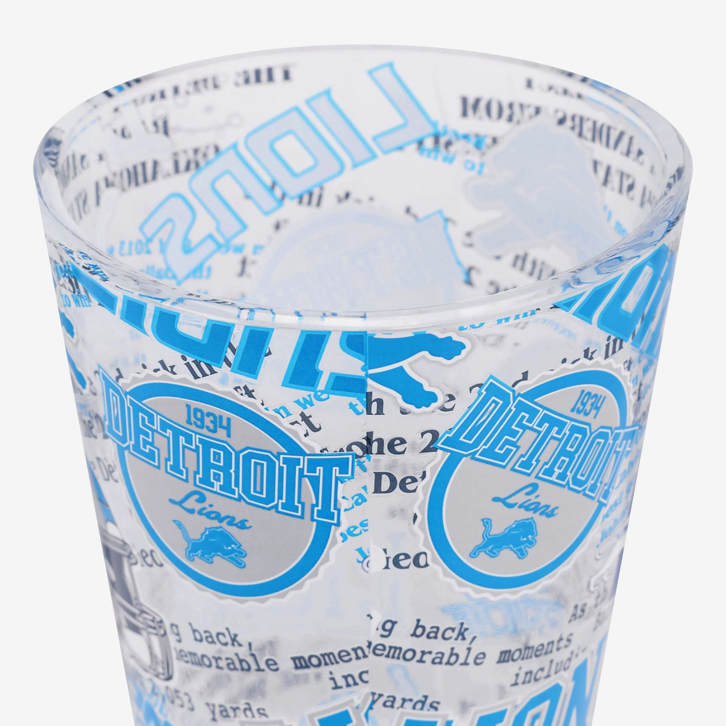 Detroit Lions Historic Print Pint Glass - Image 4