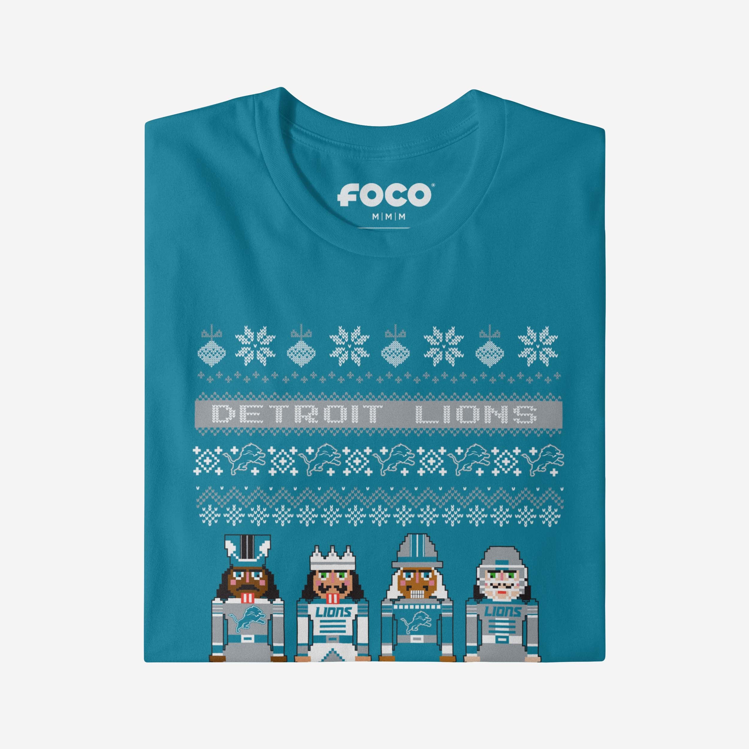 Detroit Lions Holiday Nutcracker Sweater T-Shirt - Image 4