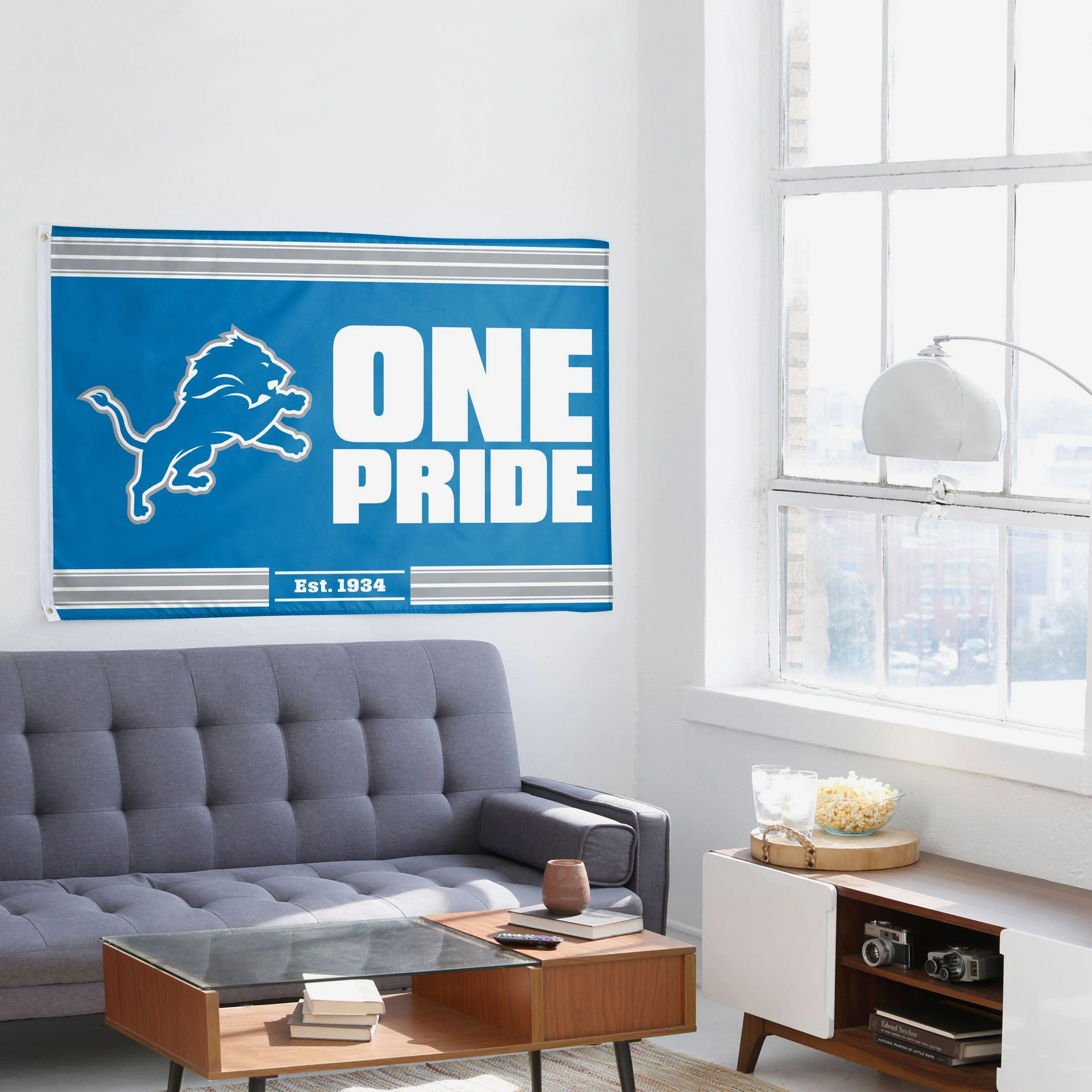 Detroit Lions Horizontal Slogan Flag - Image 4