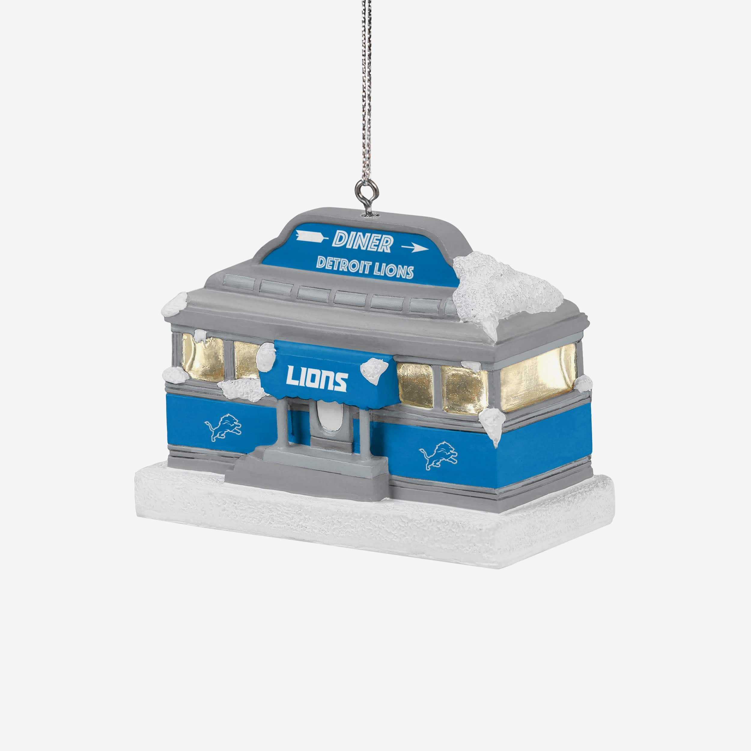 Detroit Lions Light Up Diner Ornament - Image 2