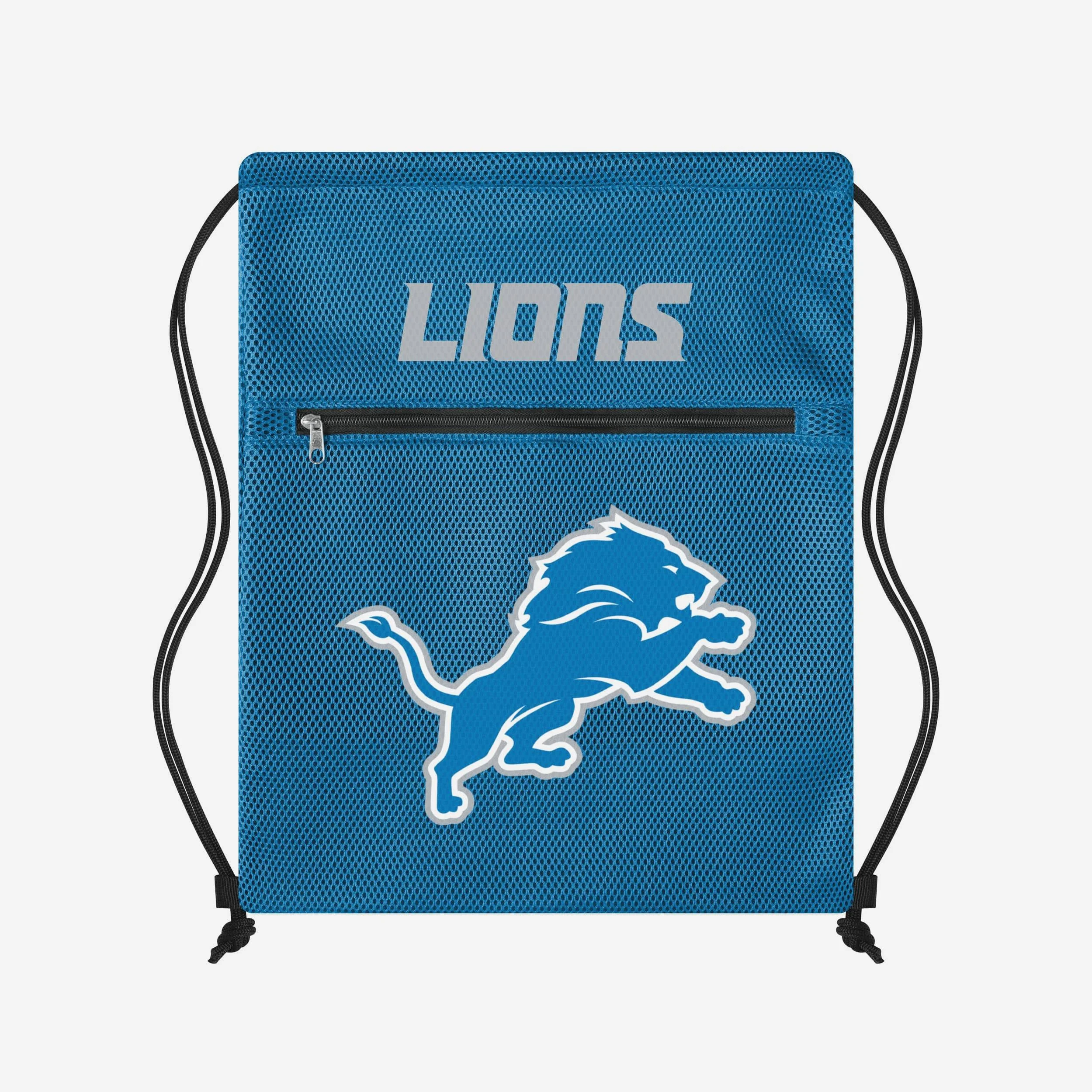 Detroit Lions Mesh Pocket Drawstring Backpack - Image 2