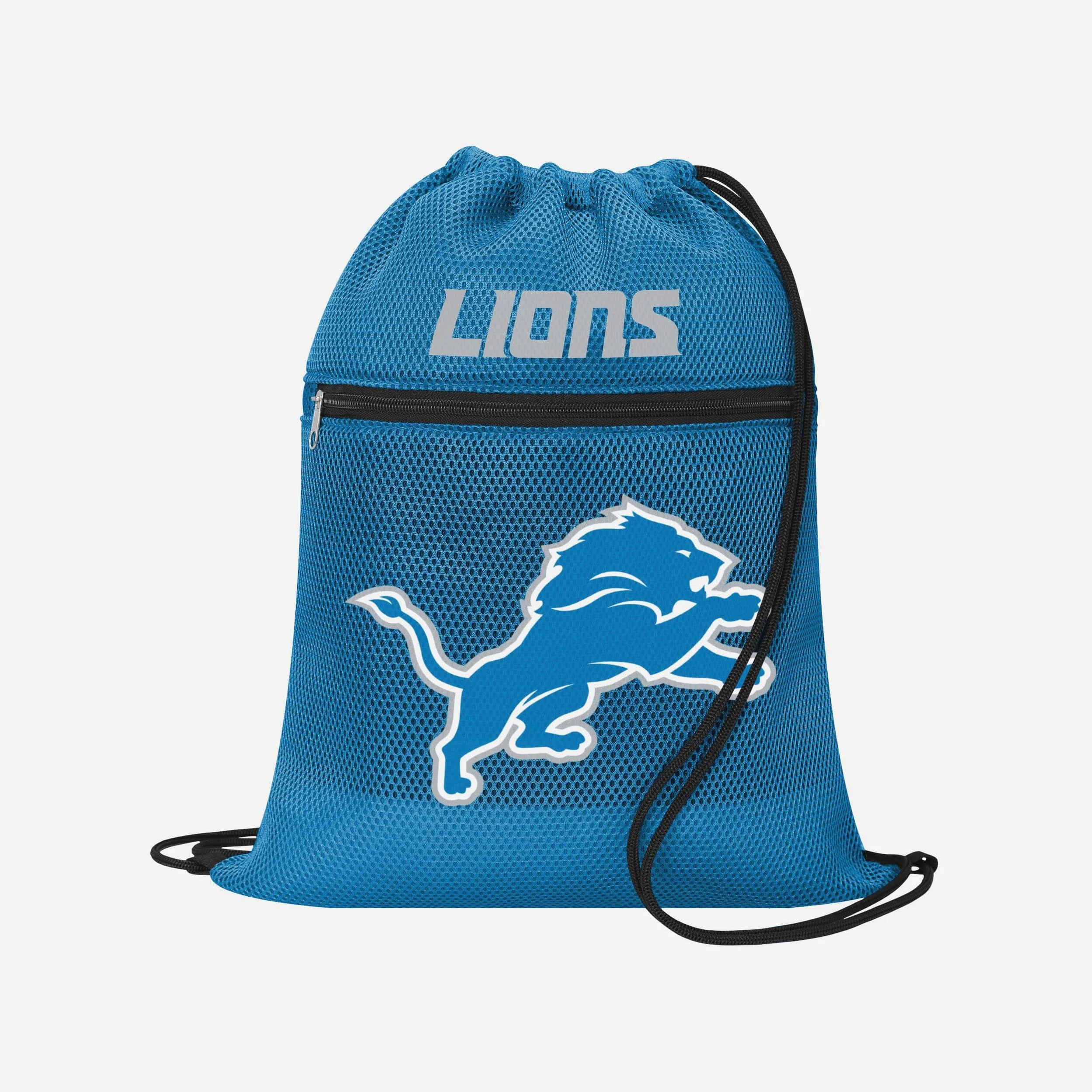 Detroit Lions Mesh Pocket Drawstring Backpack - Image 3