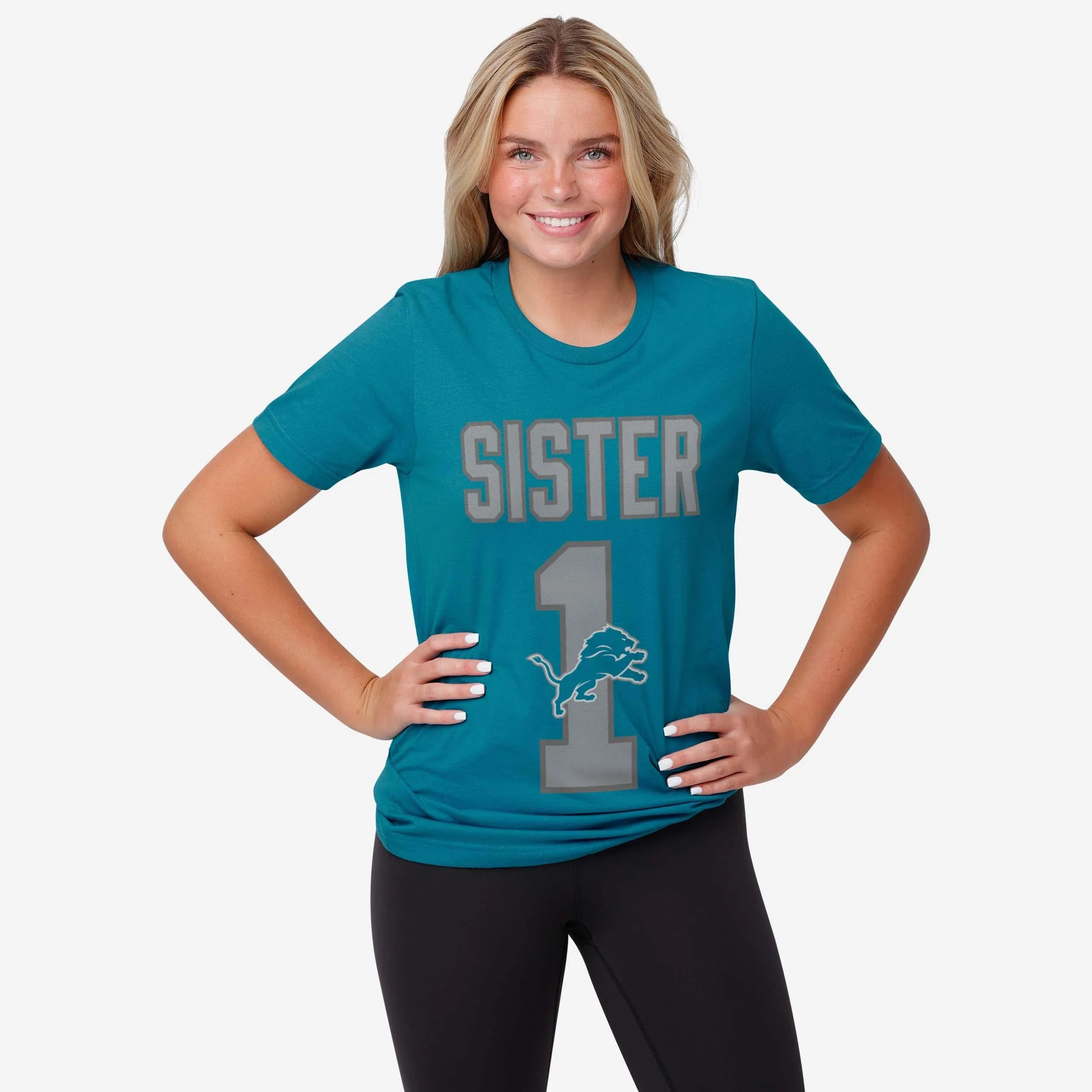 Detroit Lions Number 1 Sister T-Shirt - Image 2